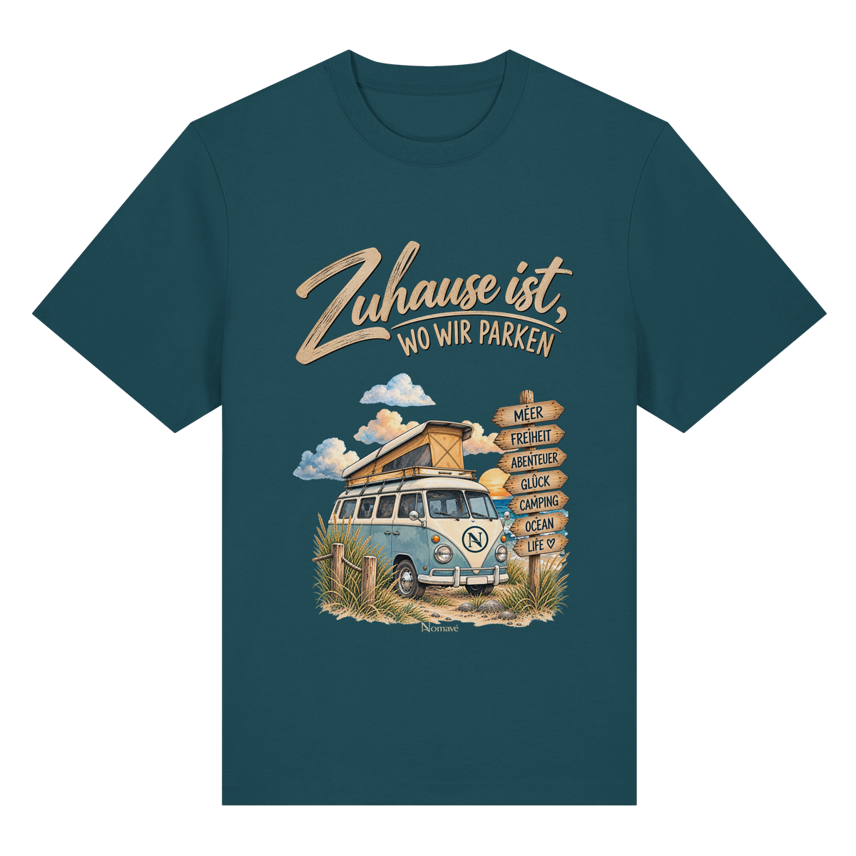 Zuhause ist, wo wir parken – Vanlife & Camping - Bio-Heavy Shirt