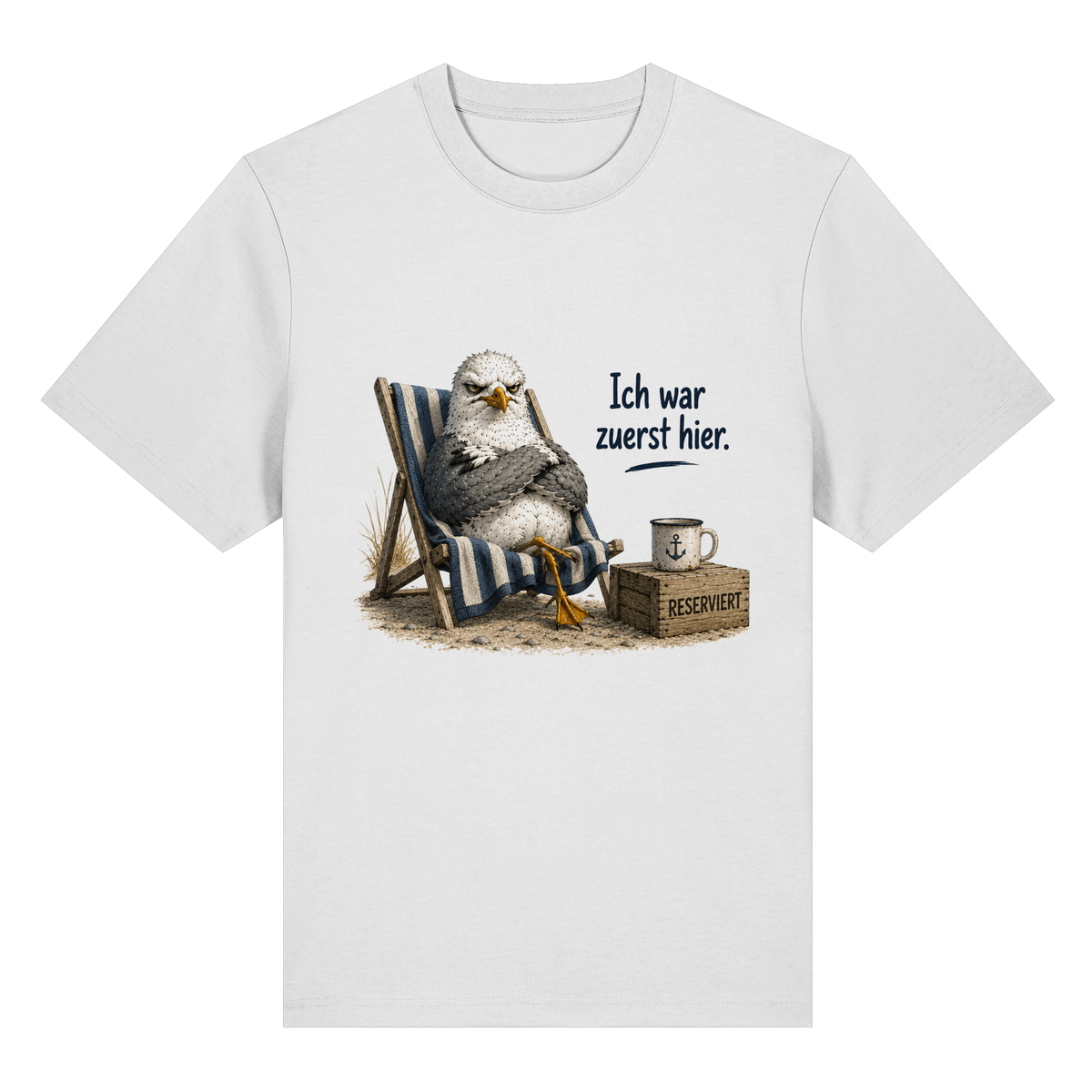 Ich war zuerst hier – Möwe mit Meinung - Bio-Heavy Shirt