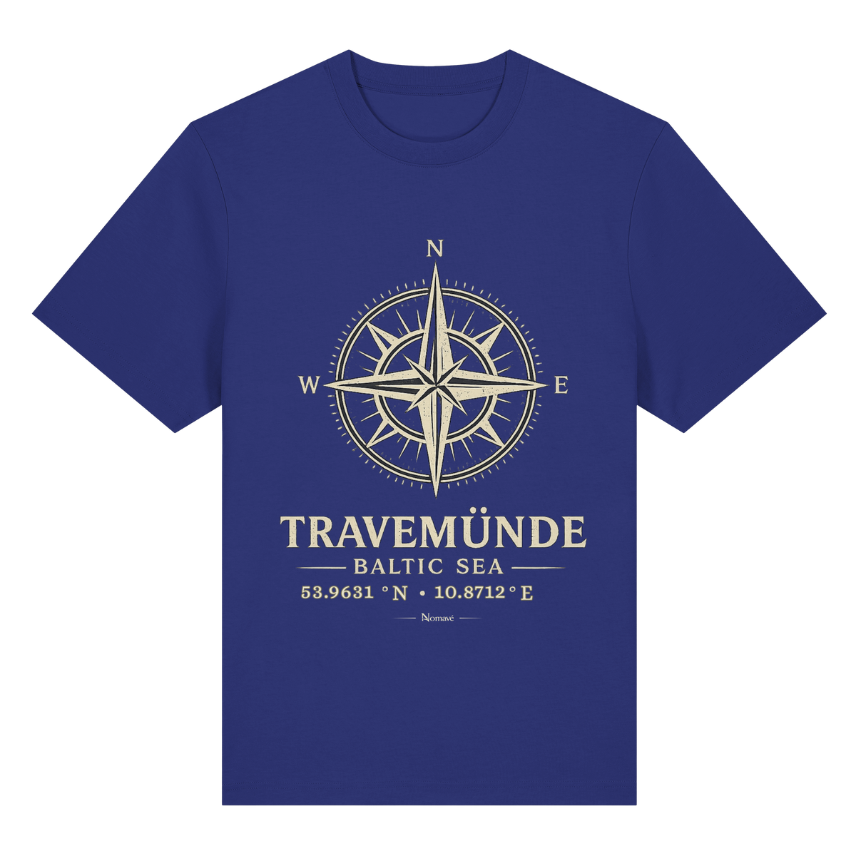 Travemünde Windrose – Bio-Heavy T-Shirt – Dark Edition