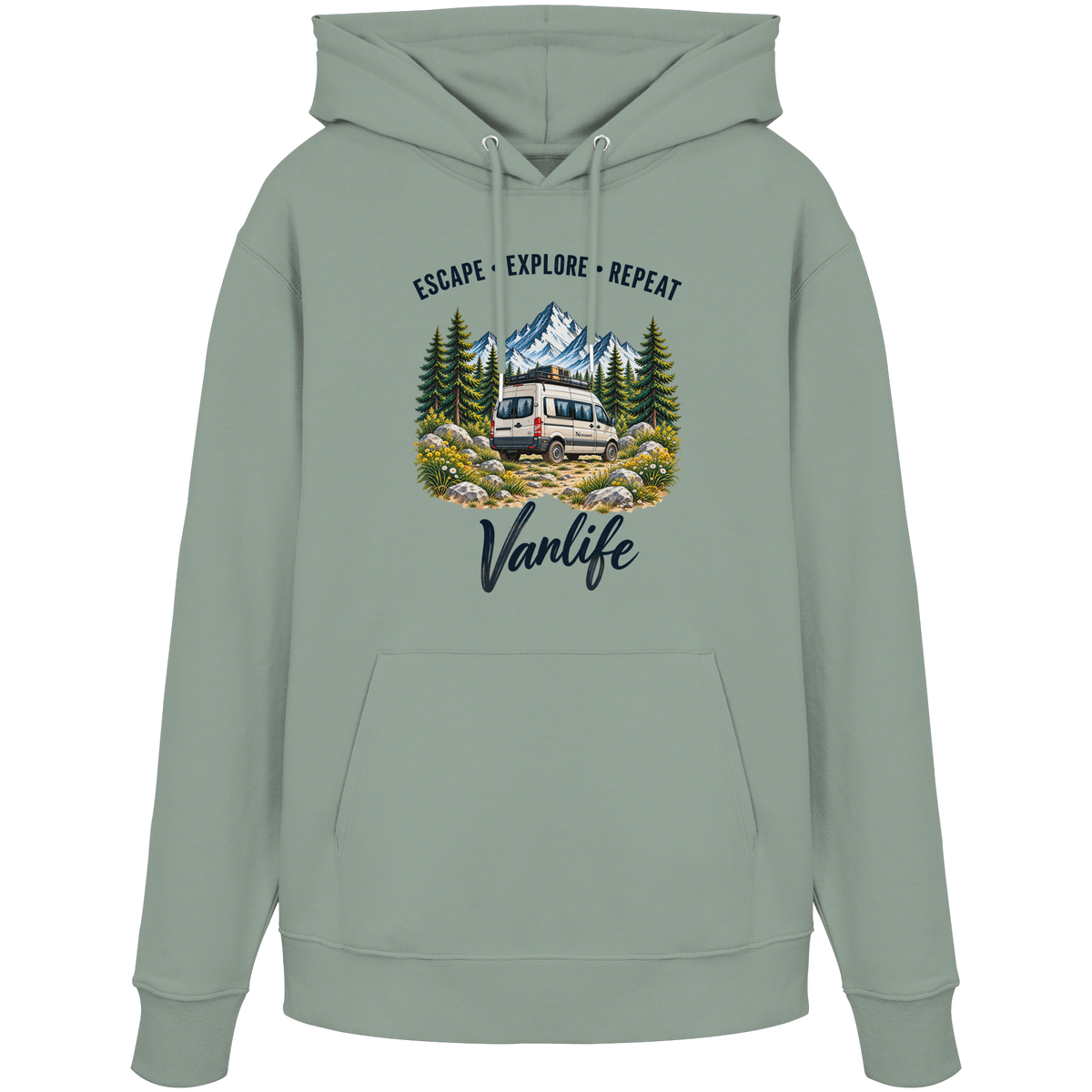 Escape • Explore • Repeat – Vanlife - Bio Hoodie Kapuzenpullover