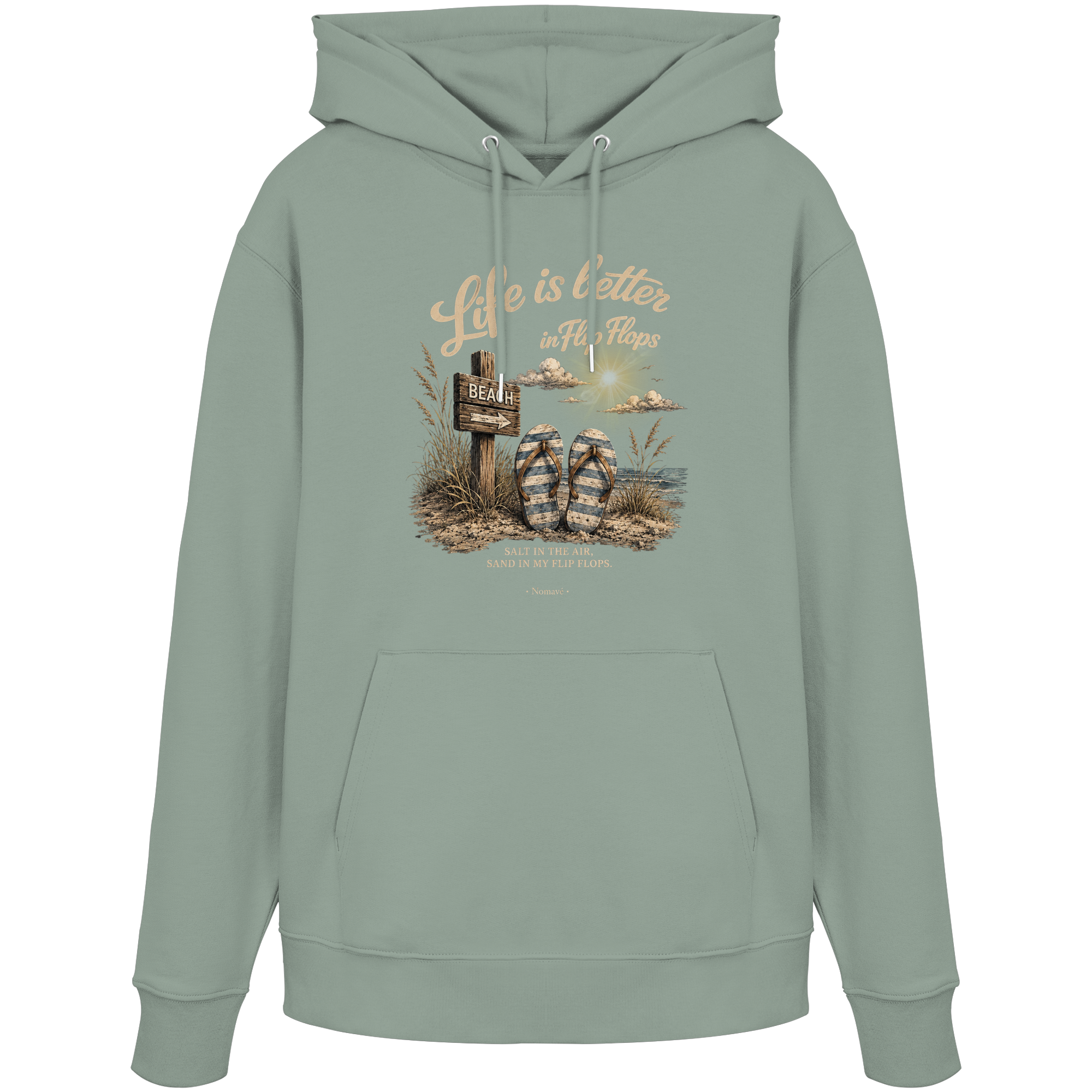 Life-is-better-in-Flip-Flops-Dark-Edition - Organic Hoodie
