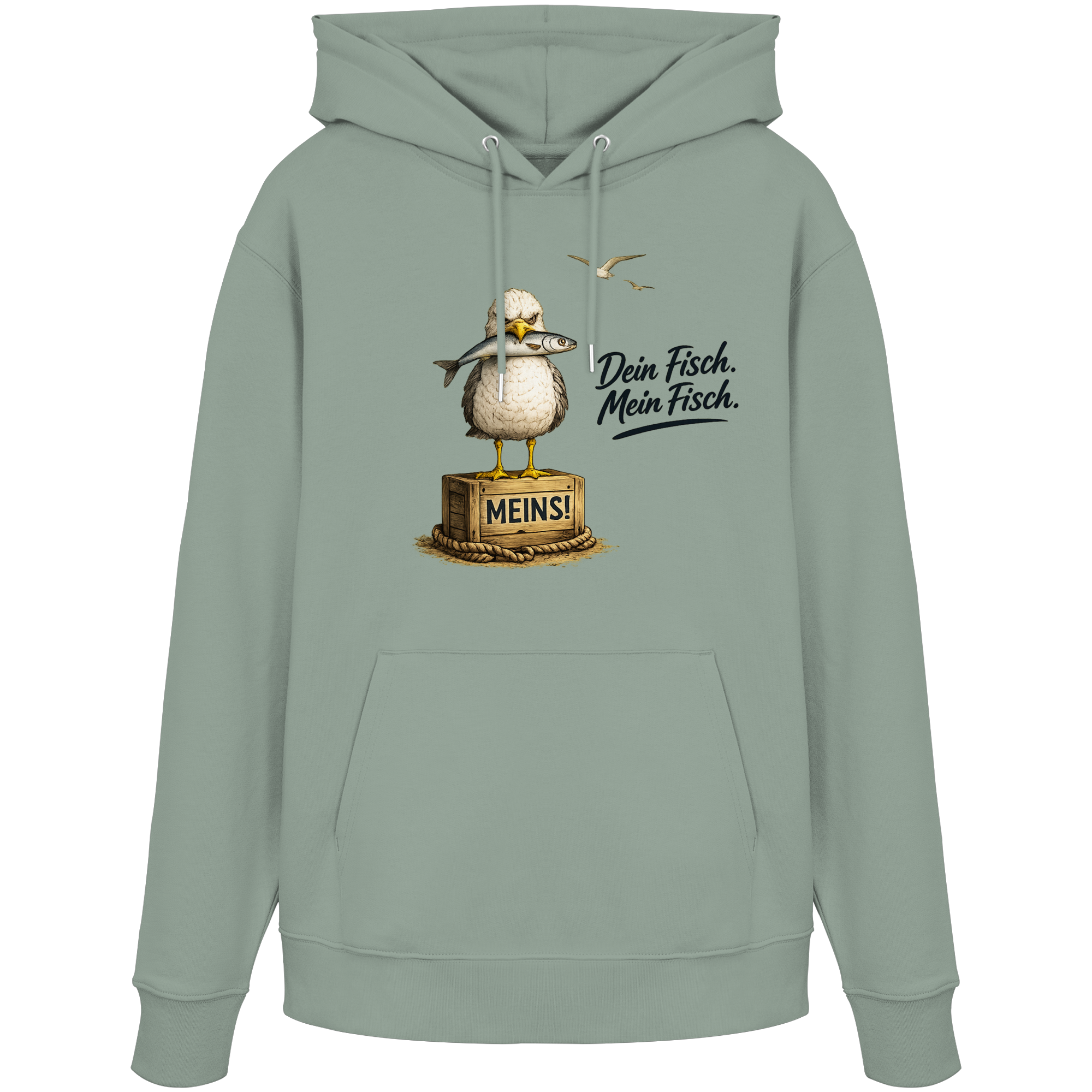 Alpha - Möwe mit Meinung – Dein Fisch. Mein Fisch. | - Organic Hoodie