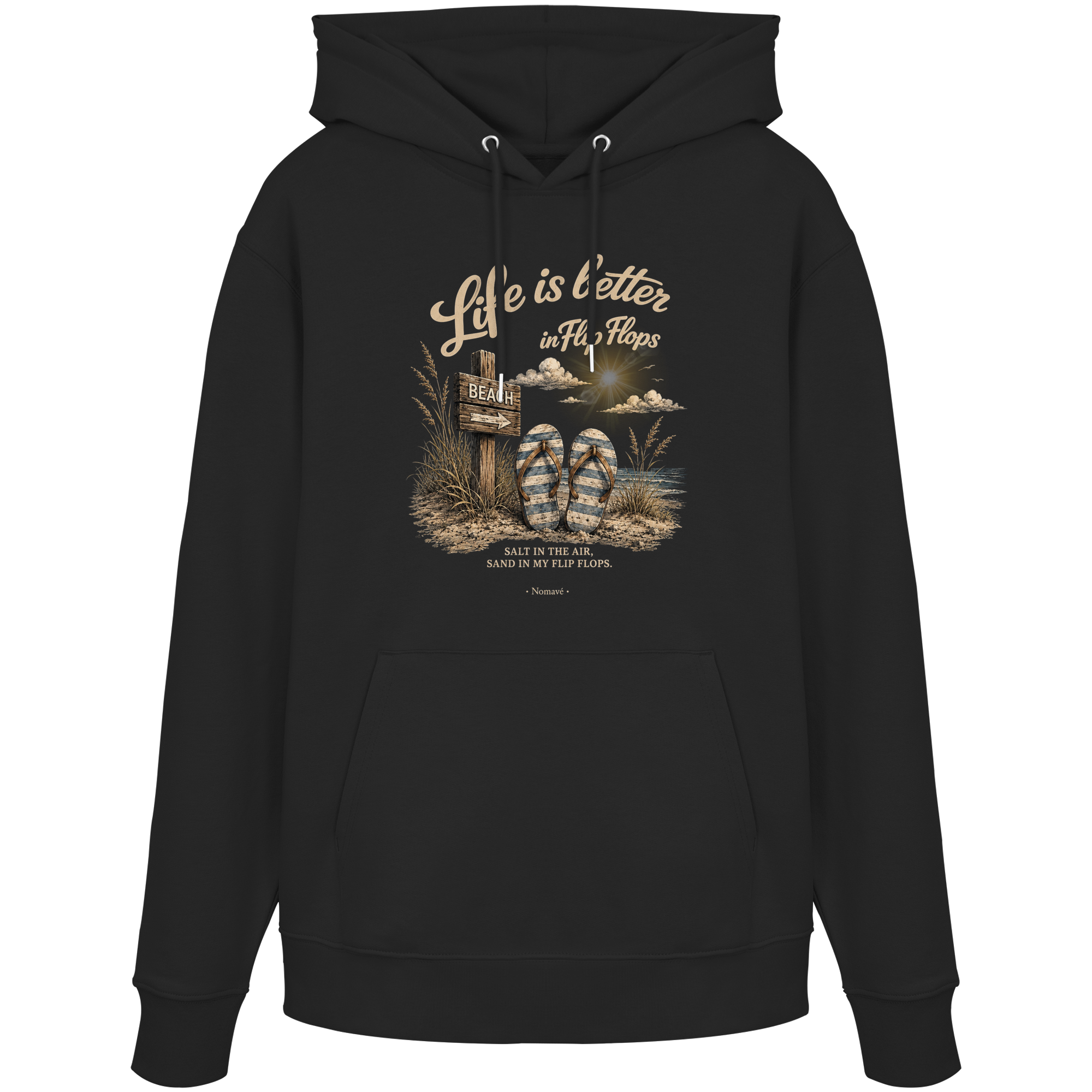 Life-is-better-in-Flip-Flops-Dark-Edition - Organic Hoodie