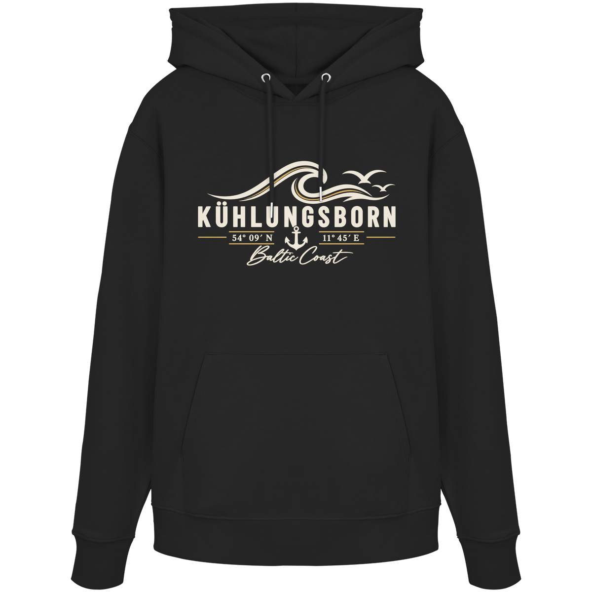 Kühlungsborn – Baltic Coast - Dark Edition - Hoodie 100% Bio Baumwolle