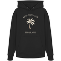 Bio Hoodie in Black mit Koh Phangan Mini Palm Frontprint – Original-Shirtigo-Mockup