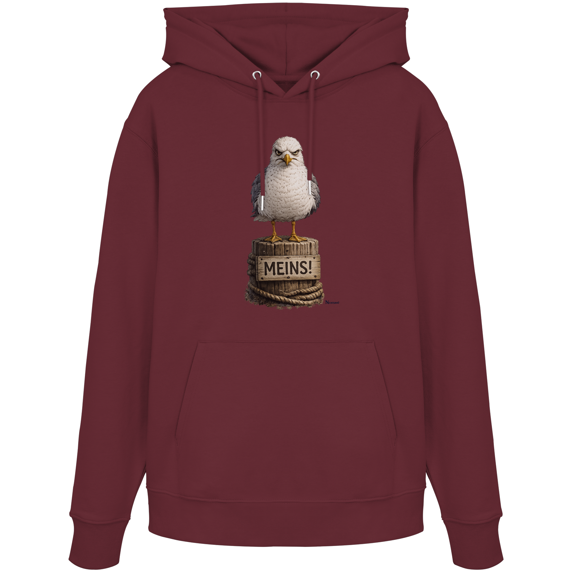 Möwe mit Meinung – MEINS! | - Organic Hoodie