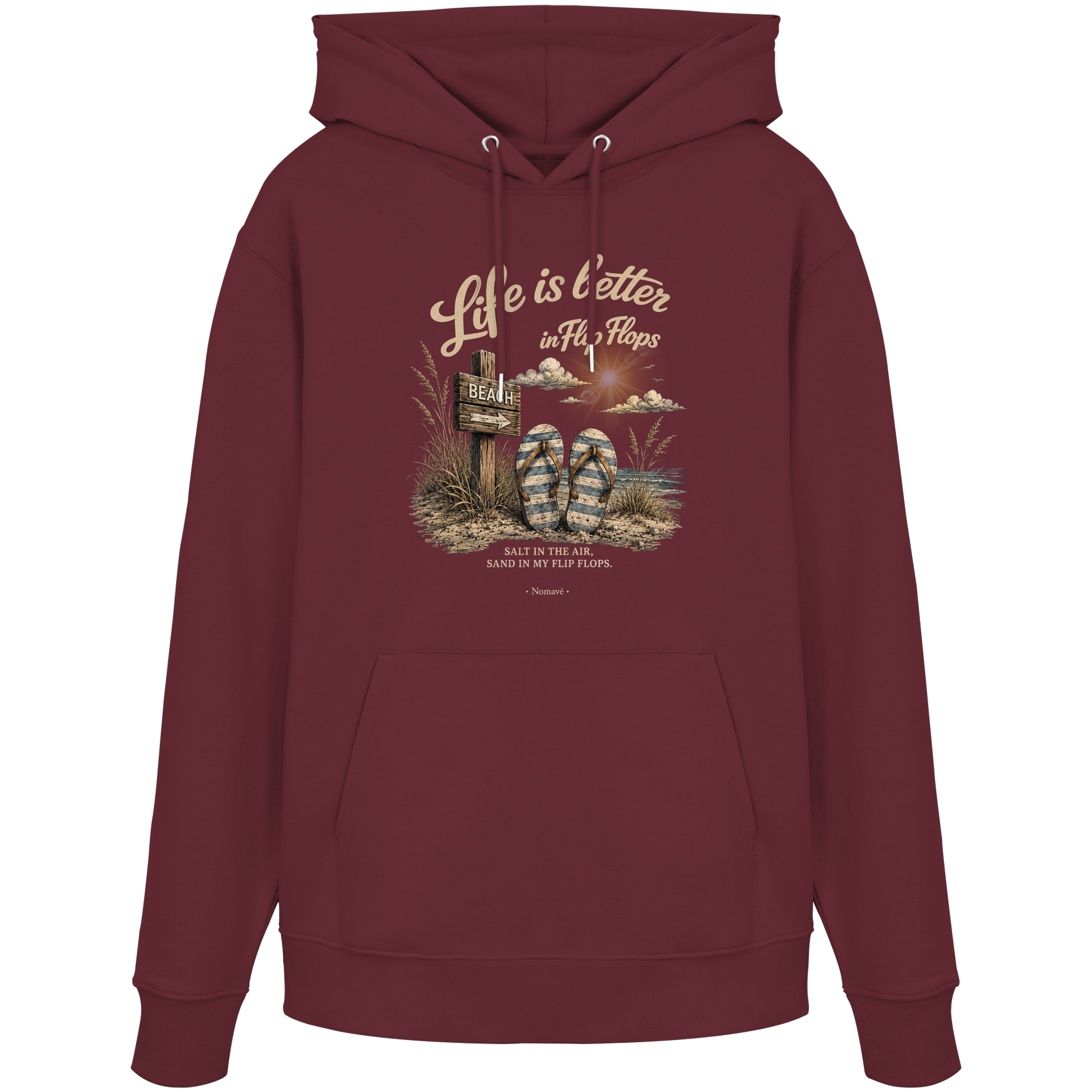 Life-is-better-in-Flip-Flops-Dark-Edition - Organic Hoodie