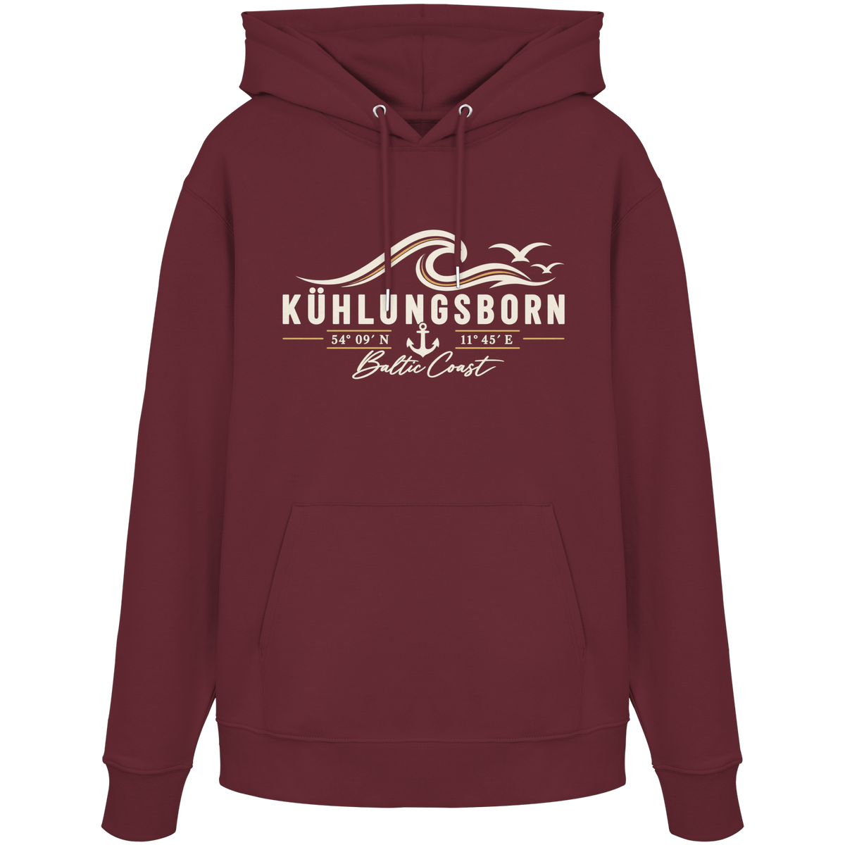 Kühlungsborn – Baltic Coast - Dark Edition - Hoodie 100% Bio Baumwolle