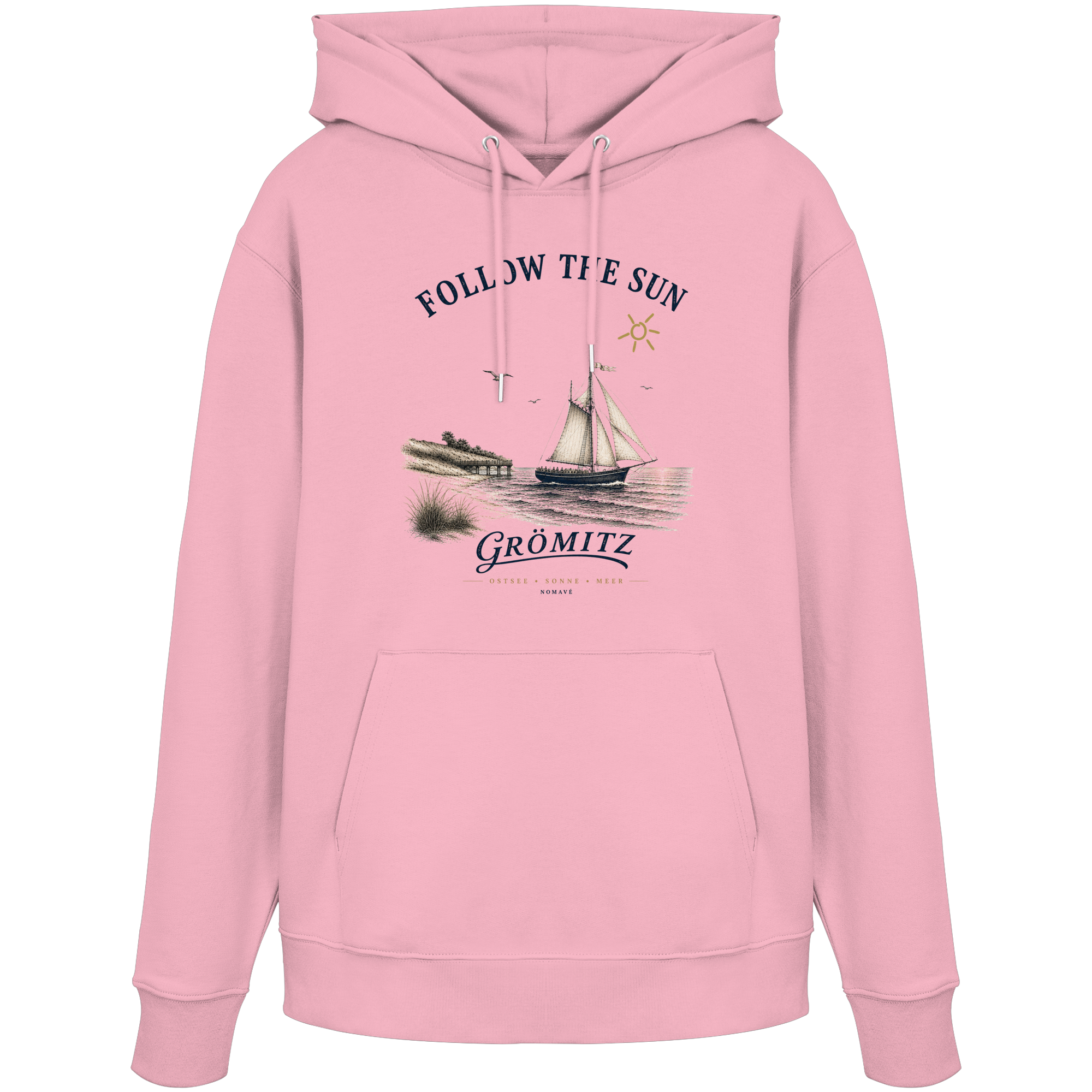Grömitz - Follow the Sun - Bio Hoodie - Ostsee Kapuzenpullover
