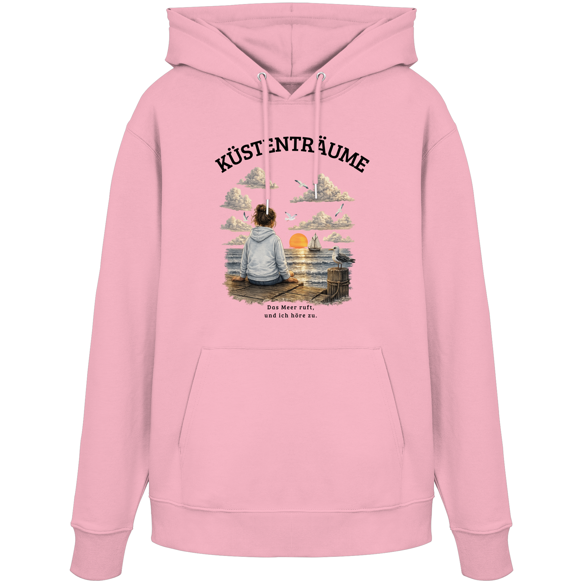 Küstenträume – Premium Bio-Hoodie Kapuzenpullover