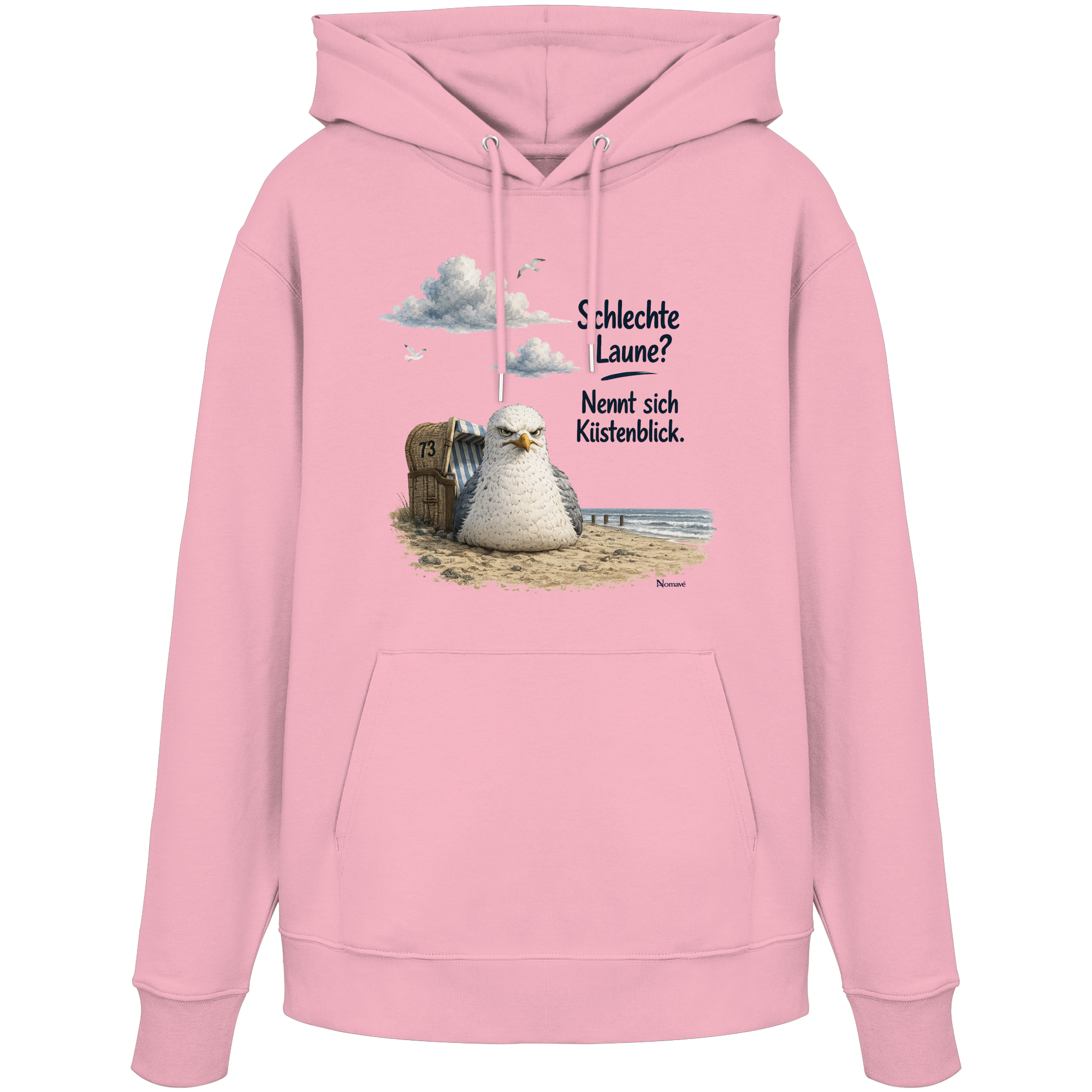 Maritimer Küstenhumor Möwen Motiv für Ostsee und Nordseefans und Meerliebhaber - Organic Hoodie