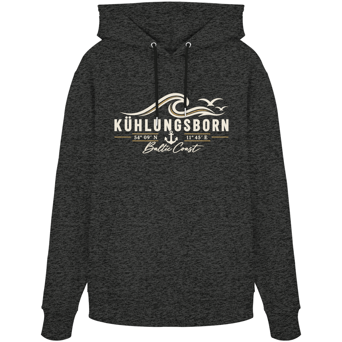Kühlungsborn – Baltic Coast - Dark Edition - Hoodie 100% Bio Baumwolle