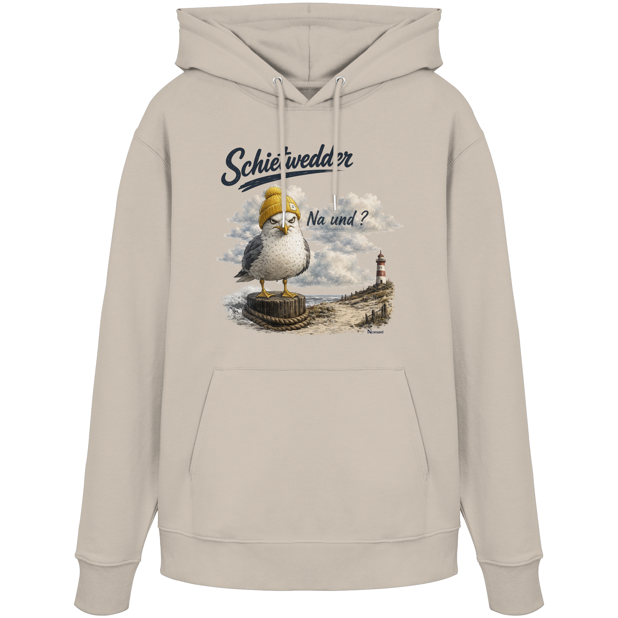 Alpha Möwe – Schietwedder? Na und! - Organic Hoodie