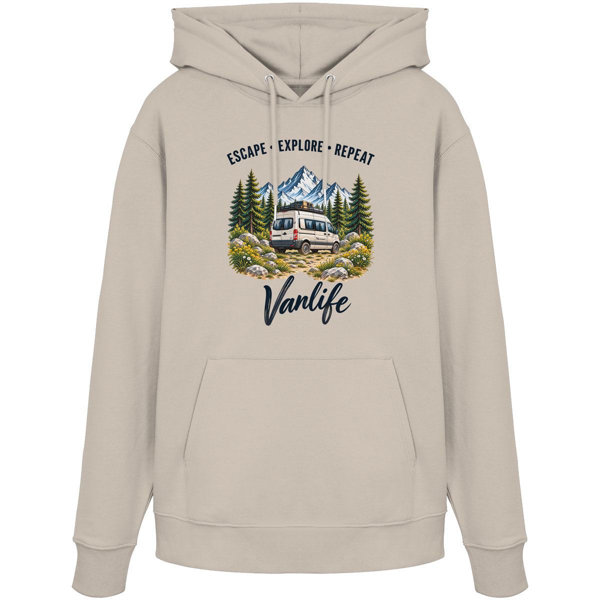 Escape • Explore • Repeat – Vanlife - Bio Hoodie Kapuzenpullover