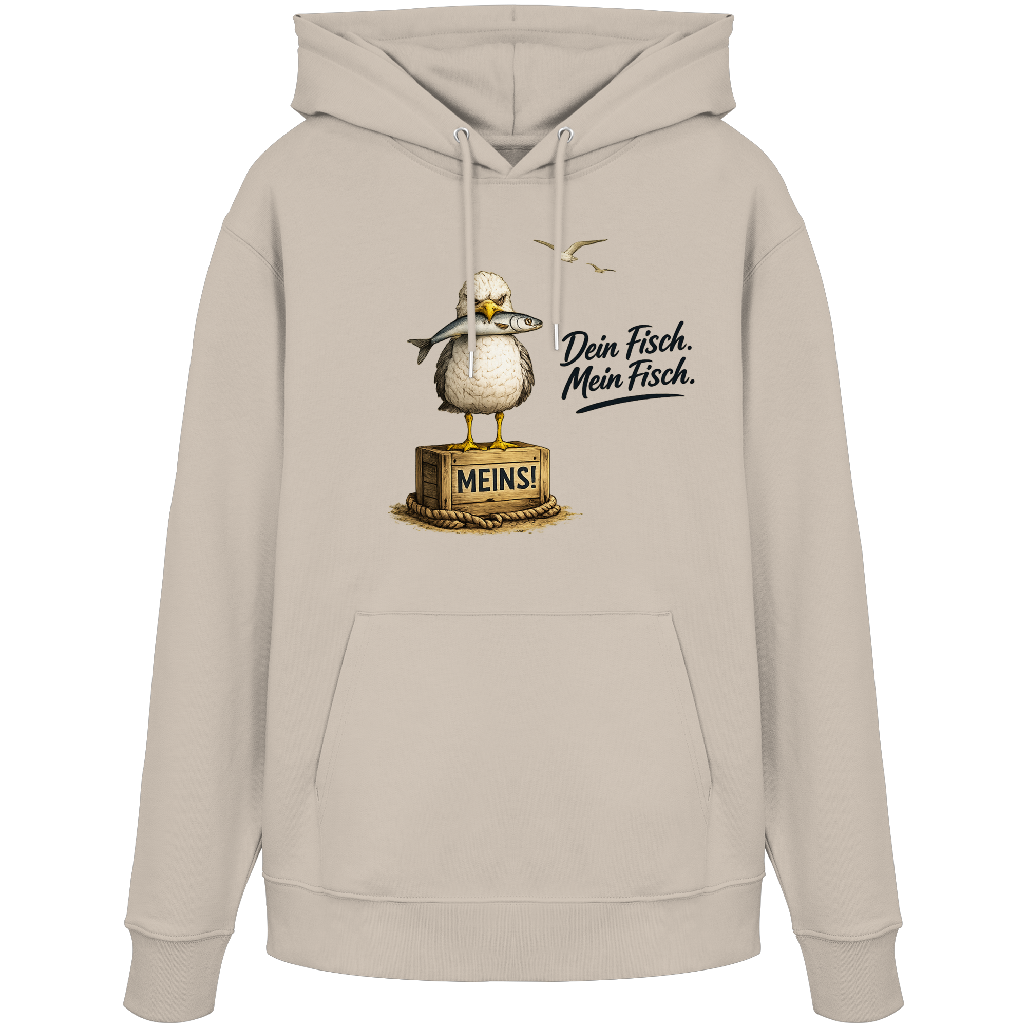 Alpha - Möwe mit Meinung – Dein Fisch. Mein Fisch. | - Organic Hoodie