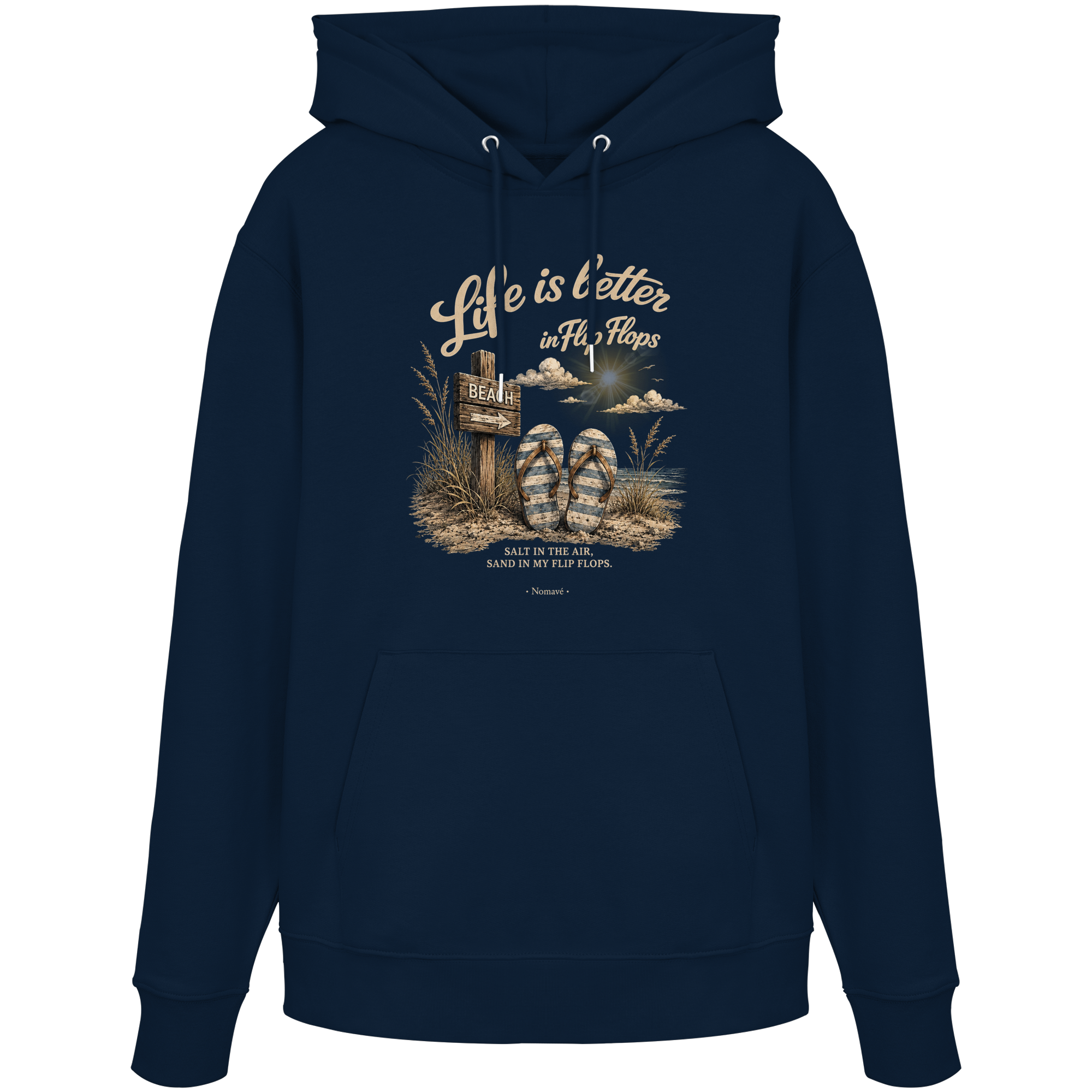 Life-is-better-in-Flip-Flops-Dark-Edition - Organic Hoodie