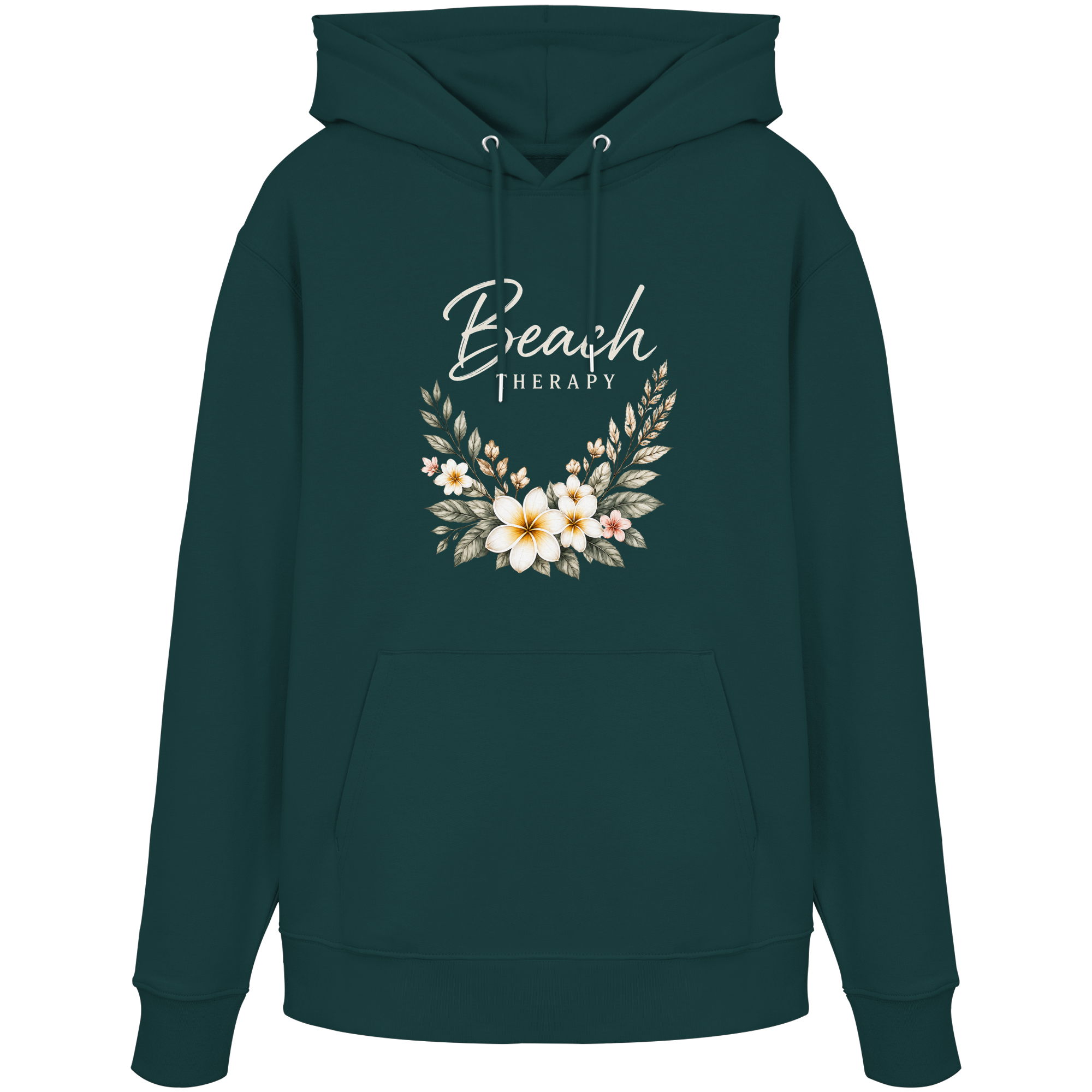 Beach Therapy – Floral Collection | Helle Schrift  - Organic Hoodie