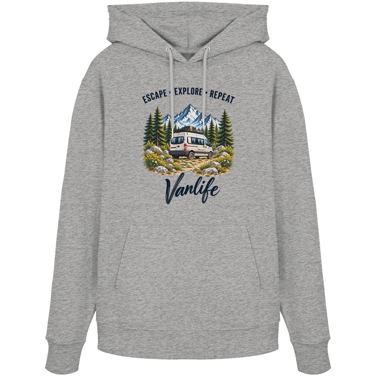 Escape • Explore • Repeat – Vanlife - Bio Hoodie Kapuzenpullover