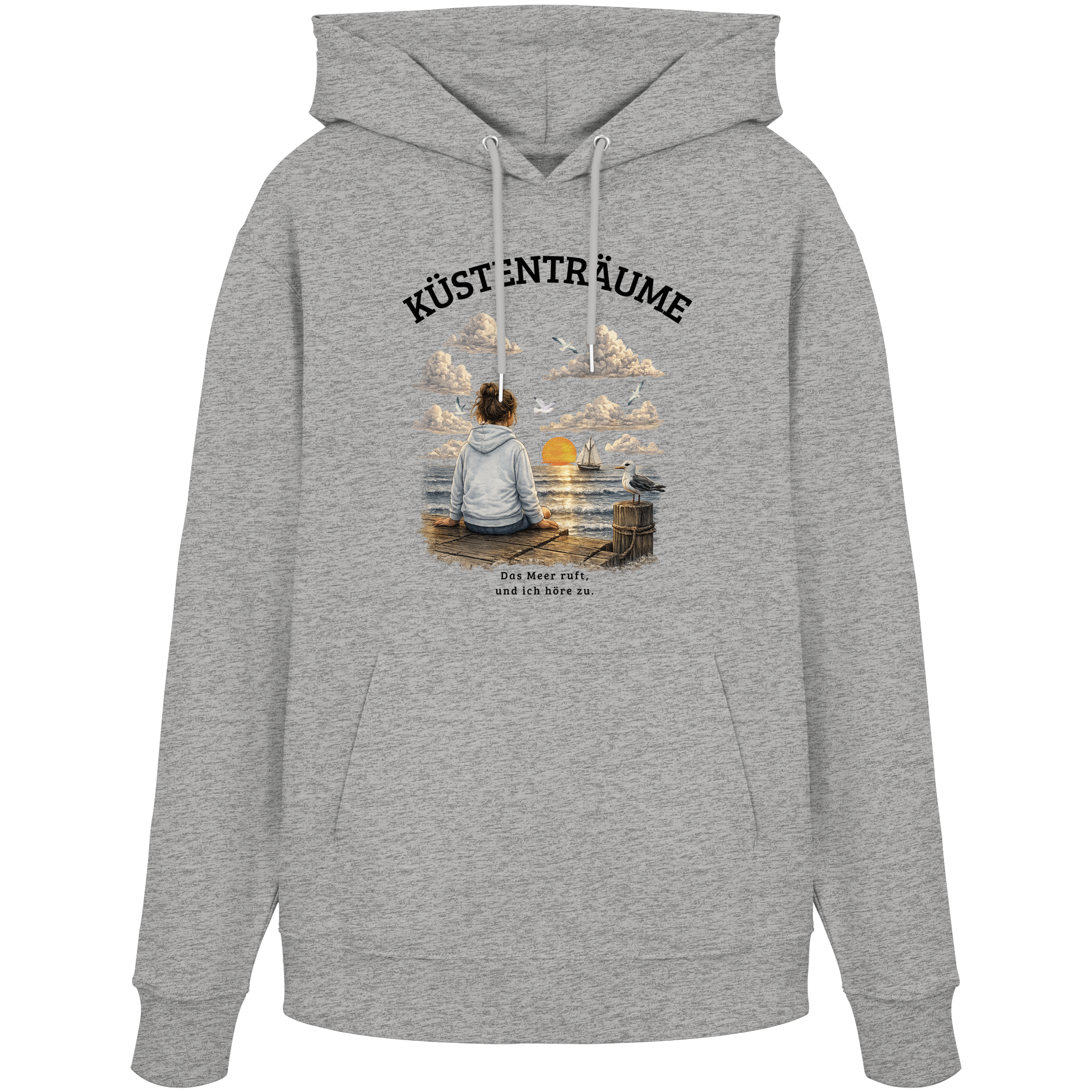 Küstenträume – Premium Bio-Hoodie Kapuzenpullover