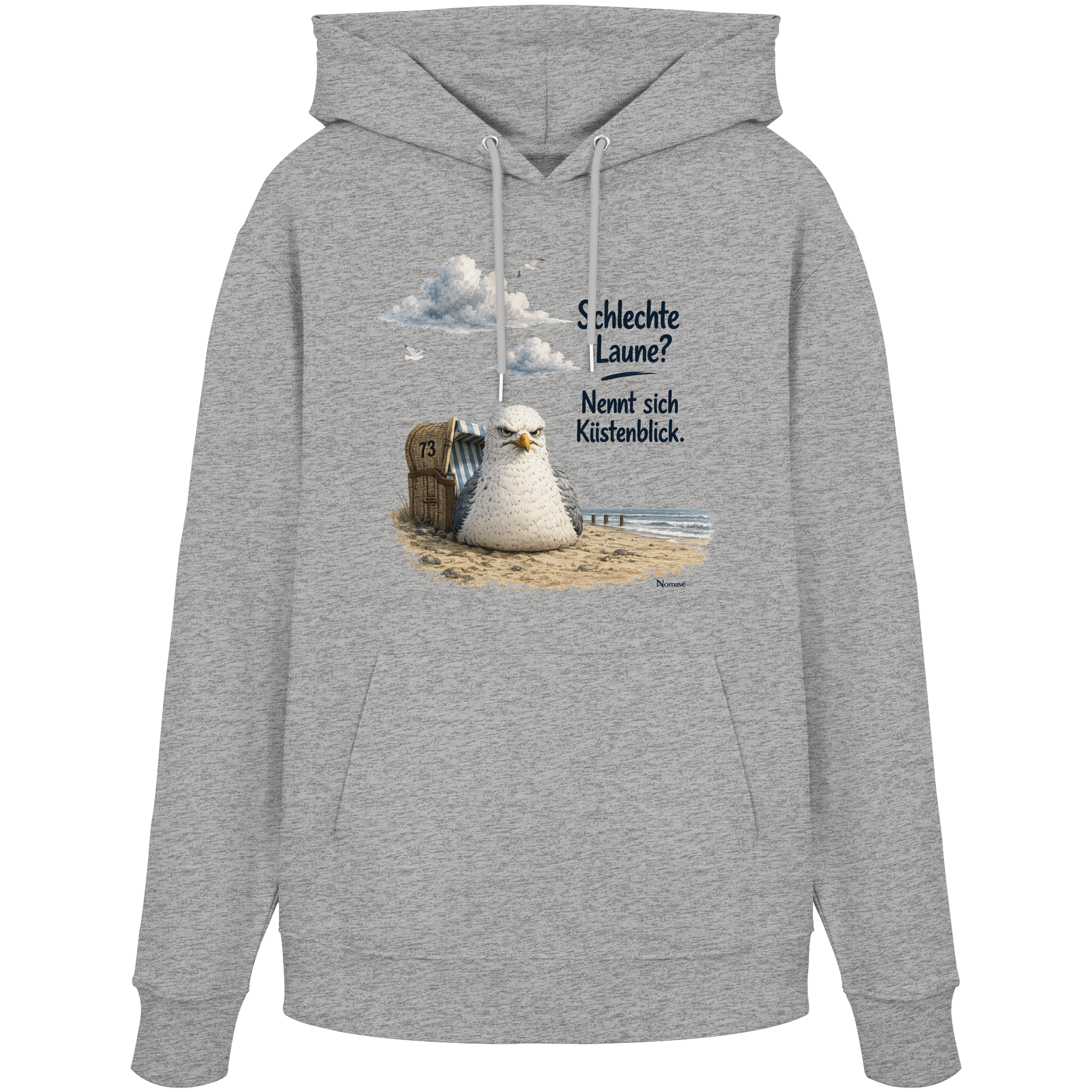 Maritimer Küstenhumor Möwen Motiv für Ostsee und Nordseefans und Meerliebhaber - Organic Hoodie