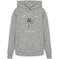 Original-Shirtigo-Mockup: Unisex Bio Hoodie in Heather Grey mit Koh Phangan Mini Palm Frontprint