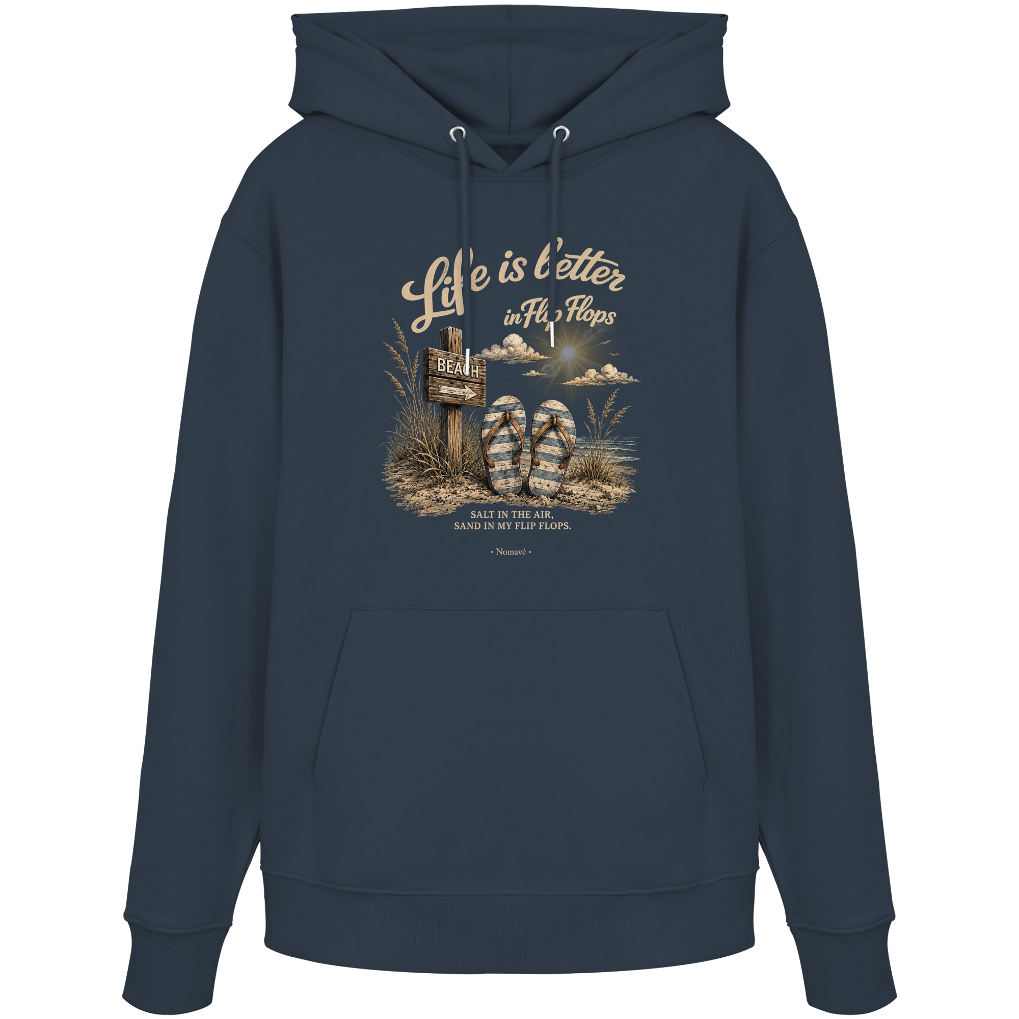 Life-is-better-in-Flip-Flops-Dark-Edition - Organic Hoodie