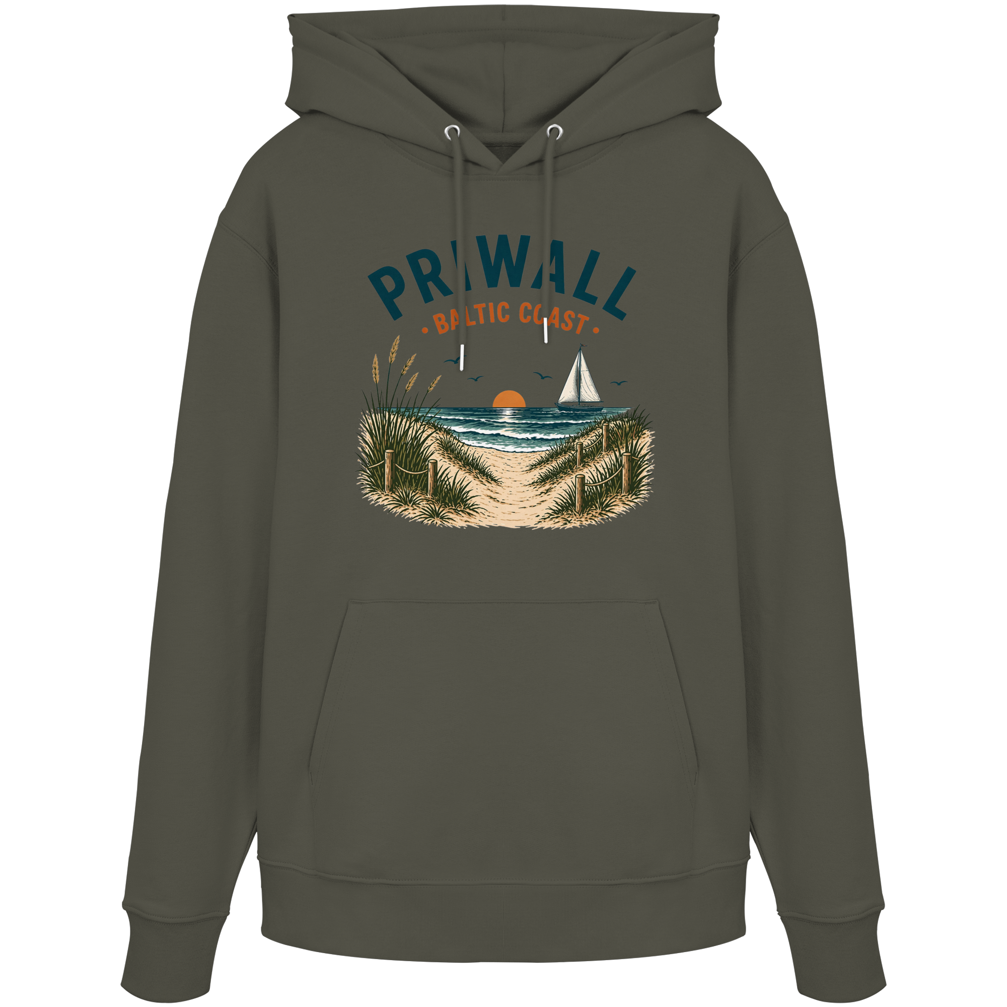 Premium Hoodie Ostsee – Priwall Vibes Baltic Coast – Organic Unisex