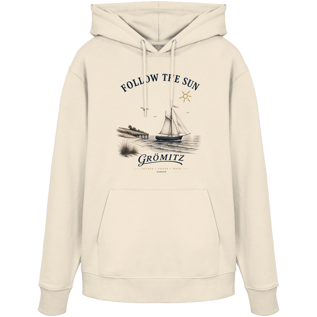 Grömitz - Follow the Sun - Bio Hoodie - Ostsee Kapuzenpullover
