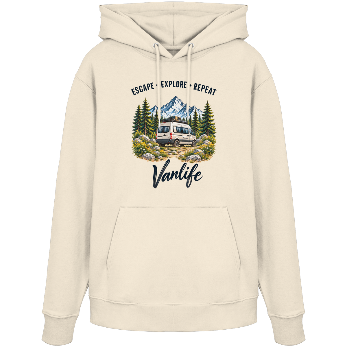 Escape • Explore • Repeat – Vanlife - Bio Hoodie Kapuzenpullover