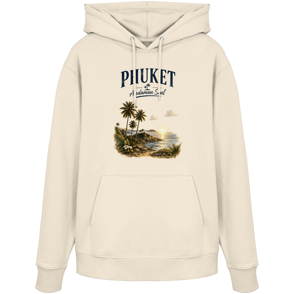 Freigestellter naturfarbener Phuket Andaman Soul Bio-Hoodie