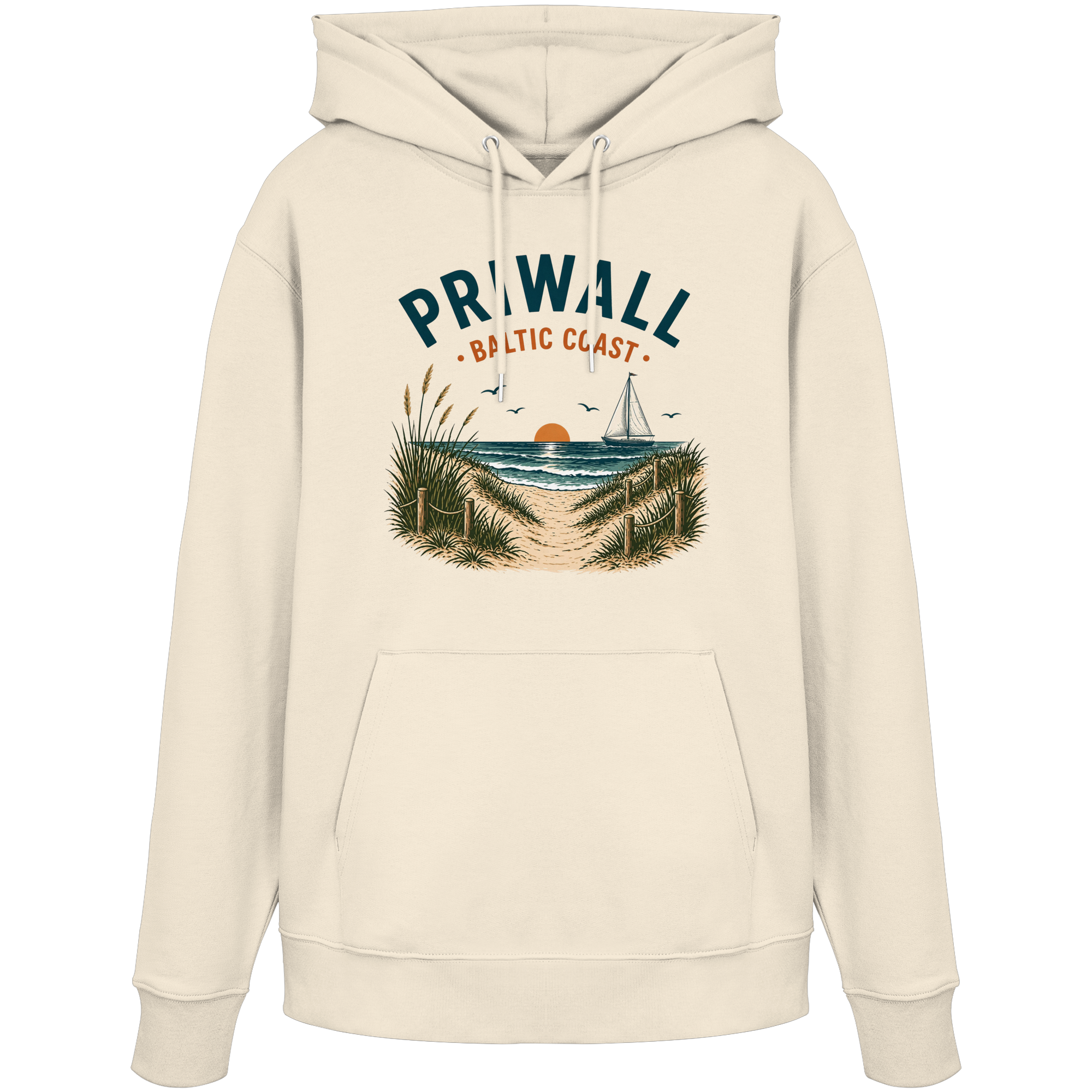 Premium Hoodie Ostsee – Priwall Vibes Baltic Coast – Organic Unisex
