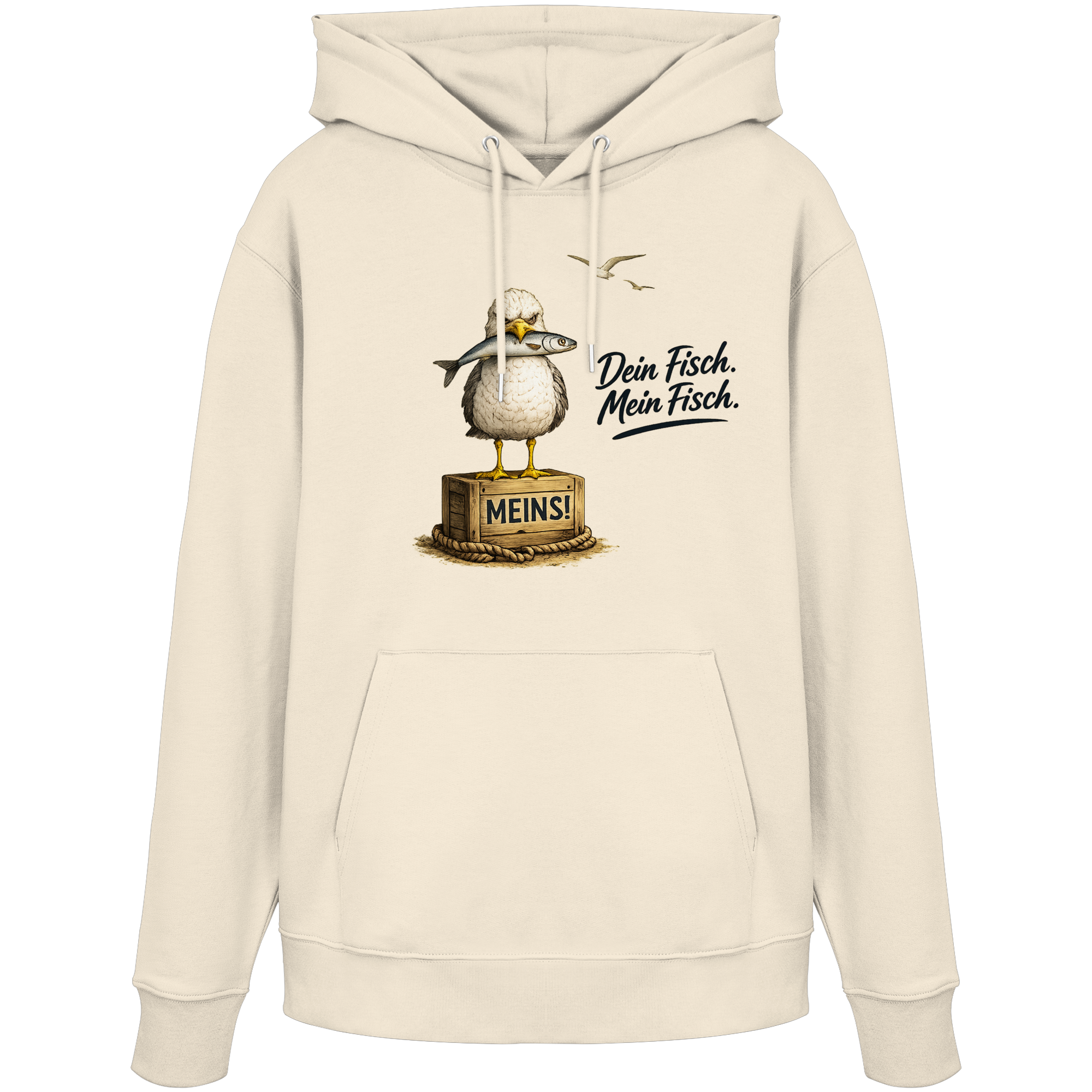 Alpha - Möwe mit Meinung – Dein Fisch. Mein Fisch. | - Organic Hoodie