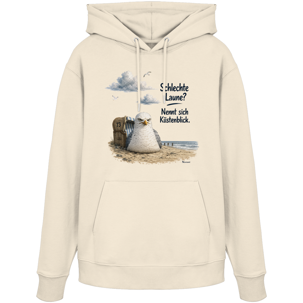 Maritimer Küstenhumor Möwen Motiv für Ostsee und Nordseefans und Meerliebhaber - Organic Hoodie