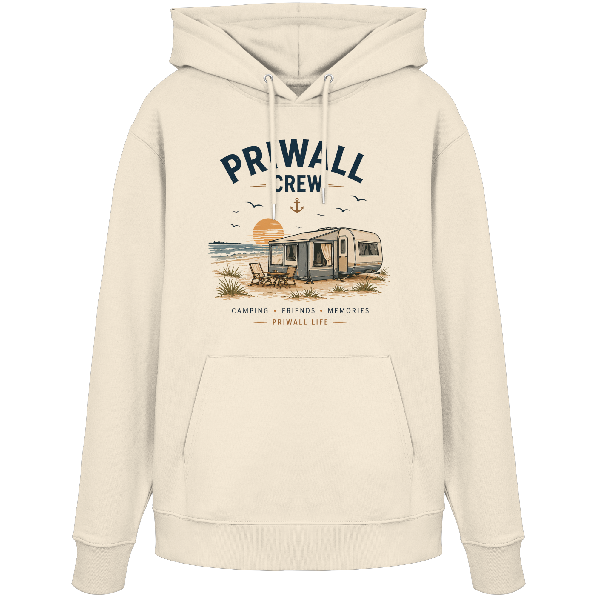 Priwall Crew Hoodie – Ostsee Hoodie – Organic Unisex Hoodie aus Bio Baumwolle