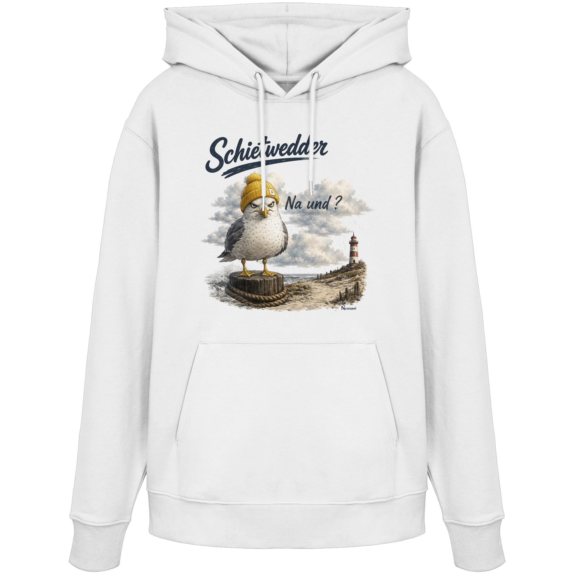 Alpha Möwe – Schietwedder? Na und! - Organic Hoodie