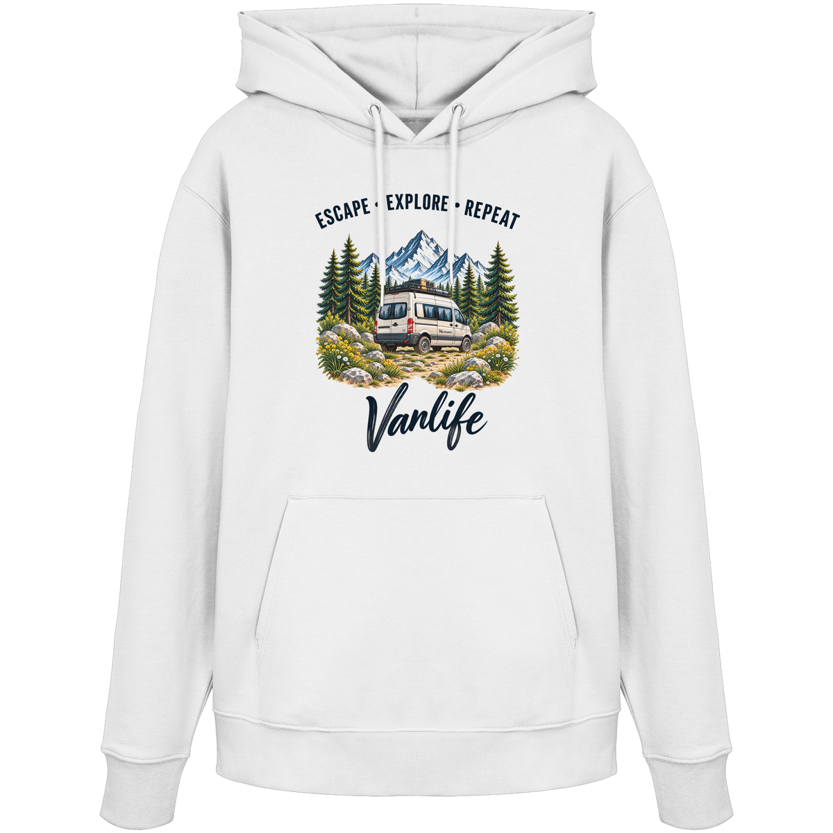 Escape • Explore • Repeat – Vanlife - Bio Hoodie Kapuzenpullover
