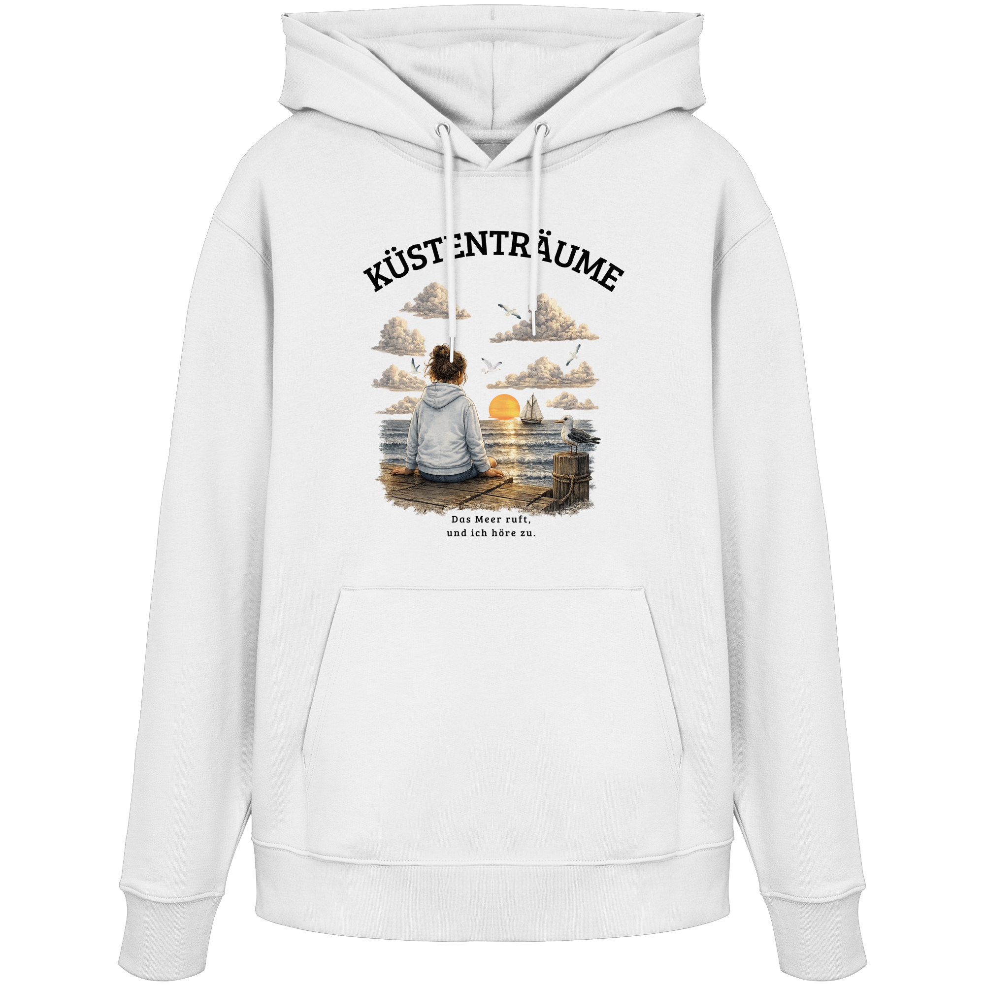 Küstenträume – Premium Bio-Hoodie Kapuzenpullover