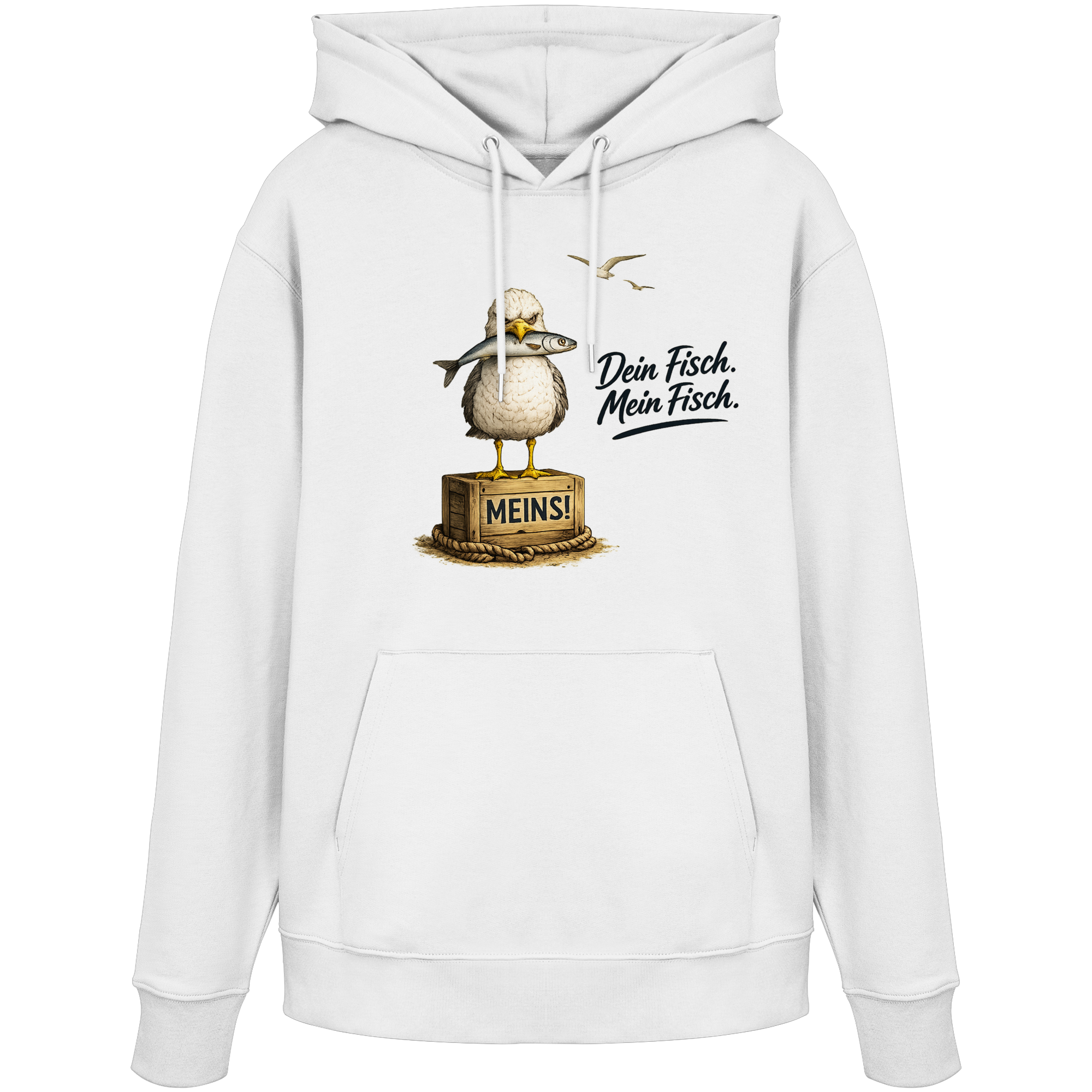 Alpha - Möwe mit Meinung – Dein Fisch. Mein Fisch. | - Organic Hoodie