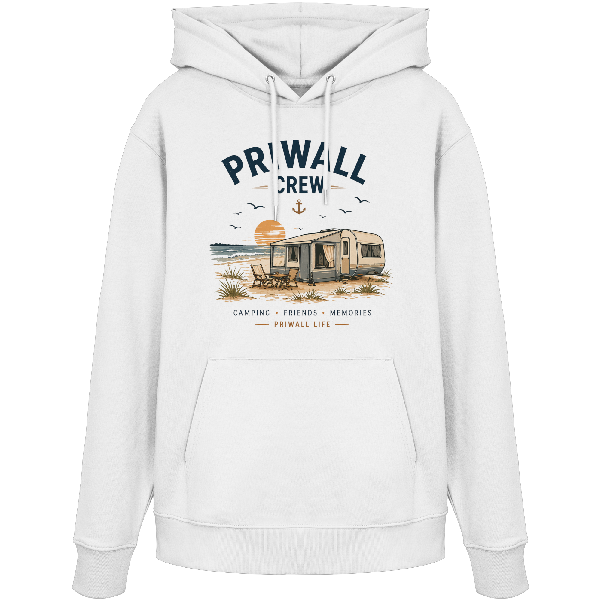 Priwall Crew Hoodie – Ostsee Hoodie – Organic Unisex Hoodie aus Bio Baumwolle