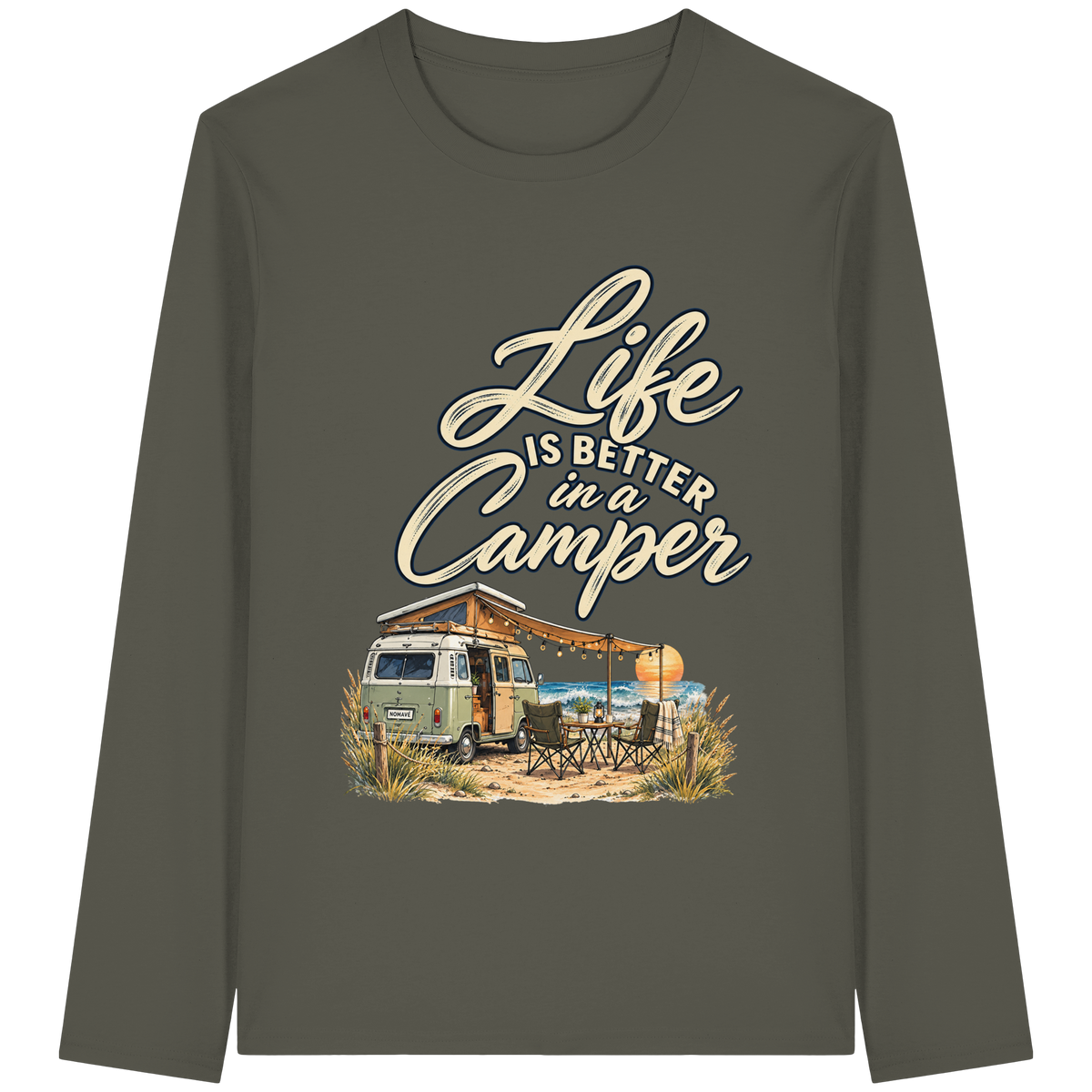Life is better in a Camper - Organic Longsleeve T-Shirt