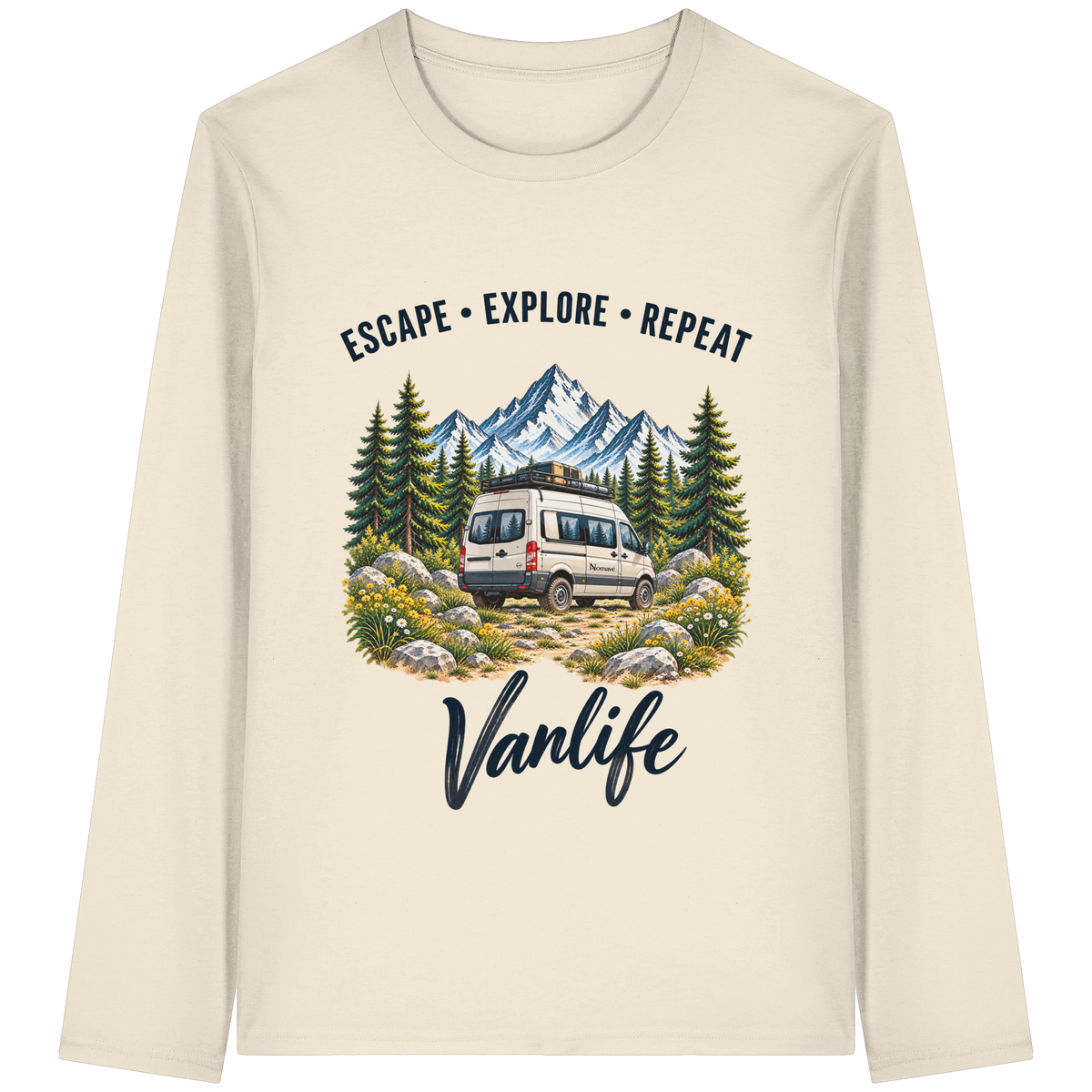 Escape • Explore • Repeat – Vanlife - Bio Langarm T-Shirt