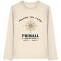 Follow the Coast – Priwall Kompass - Organic Longsleeve T-Shirt
