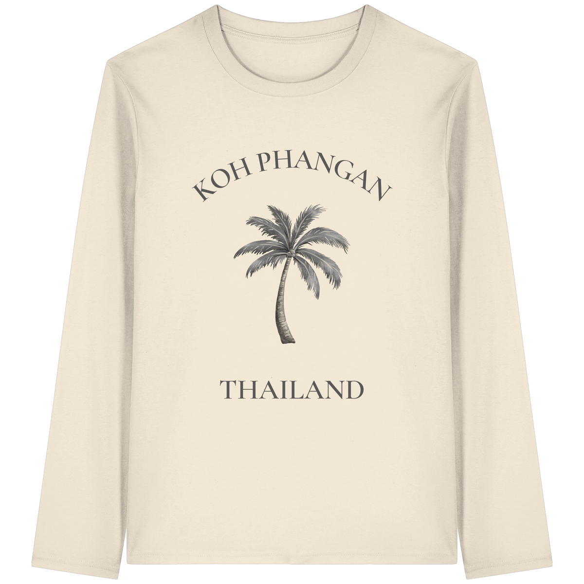 Koh Phangan – Minimal Palm | Thailand - Bio Longsleeve T-Shirt