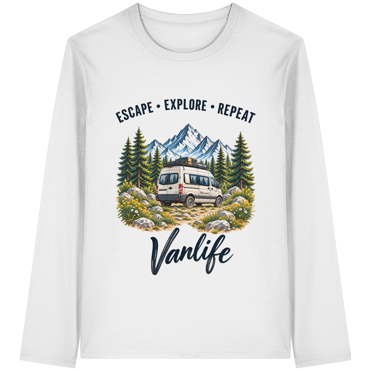 Escape • Explore • Repeat – Vanlife - Bio Langarm T-Shirt