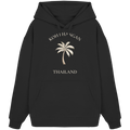 Bio Oversize Hoodie in Black mit Koh Phangan Mini Palm Frontprint – Original-Shirtigo-Mockup