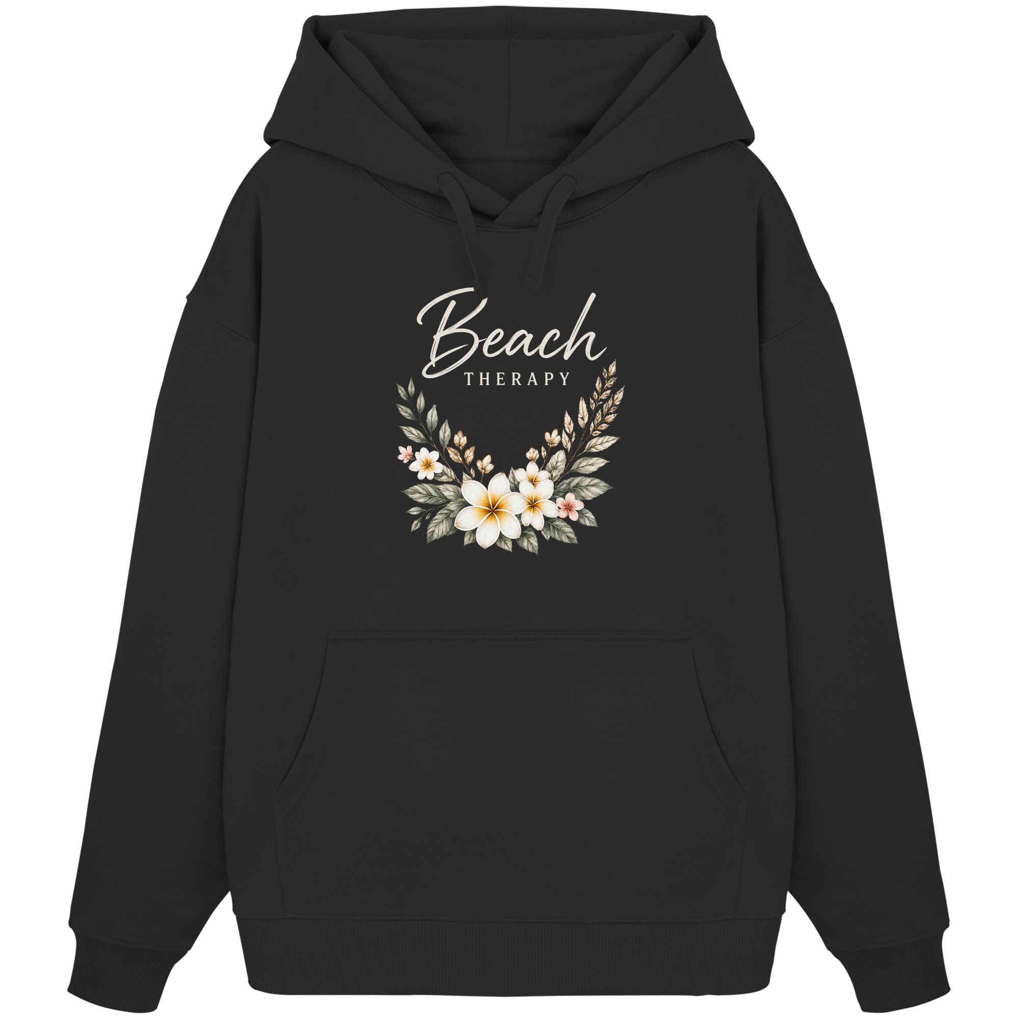 Beach Therapy – Floral Collection | Helle Schrift  - Organic Oversize Hoodie