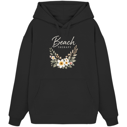Beach Therapy – Floral Collection | Helle Schrift  - Organic Oversize Hoodie