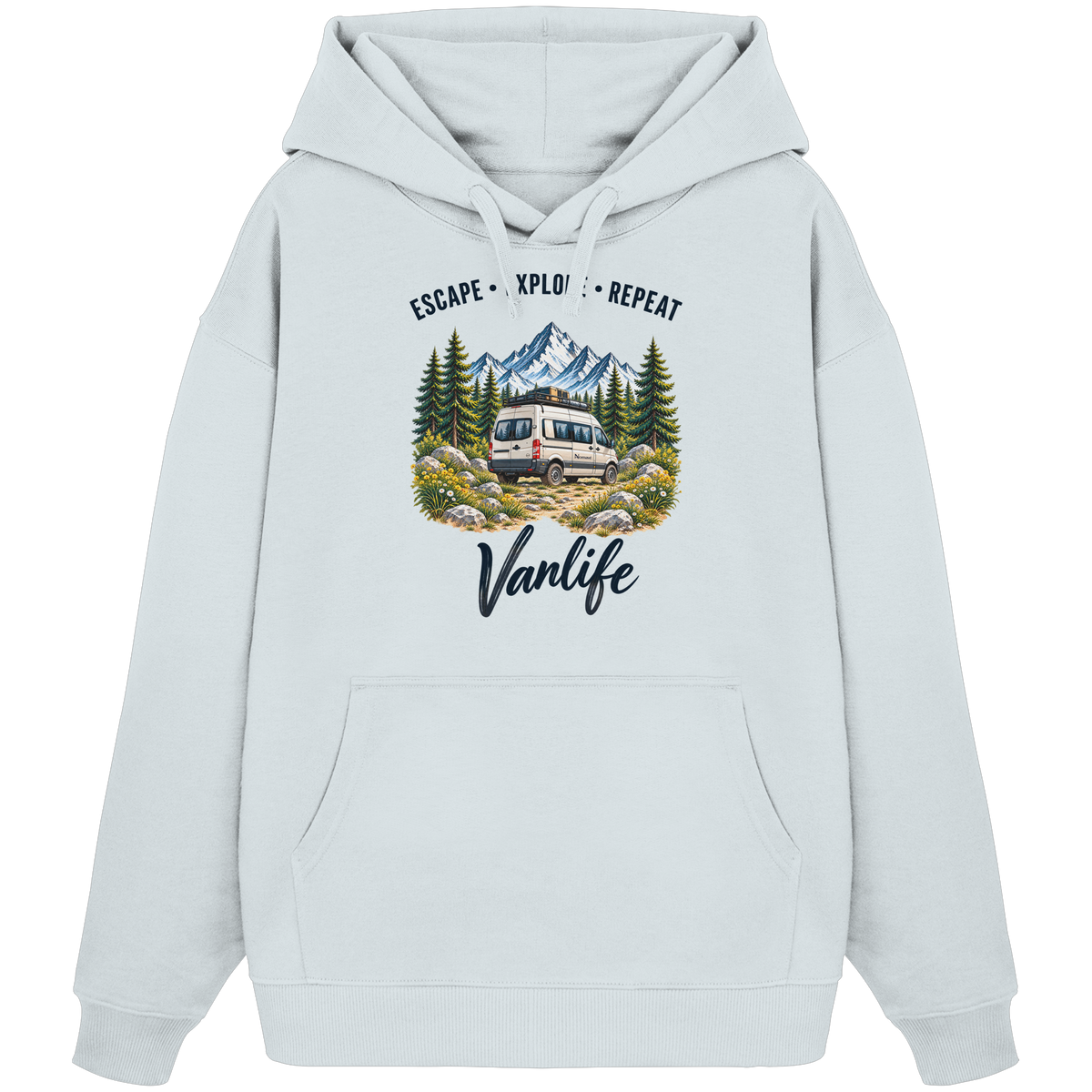 Escape • Explore • Repeat – Vanlife - Bio Oversize Hoodie Kapuzenpullover