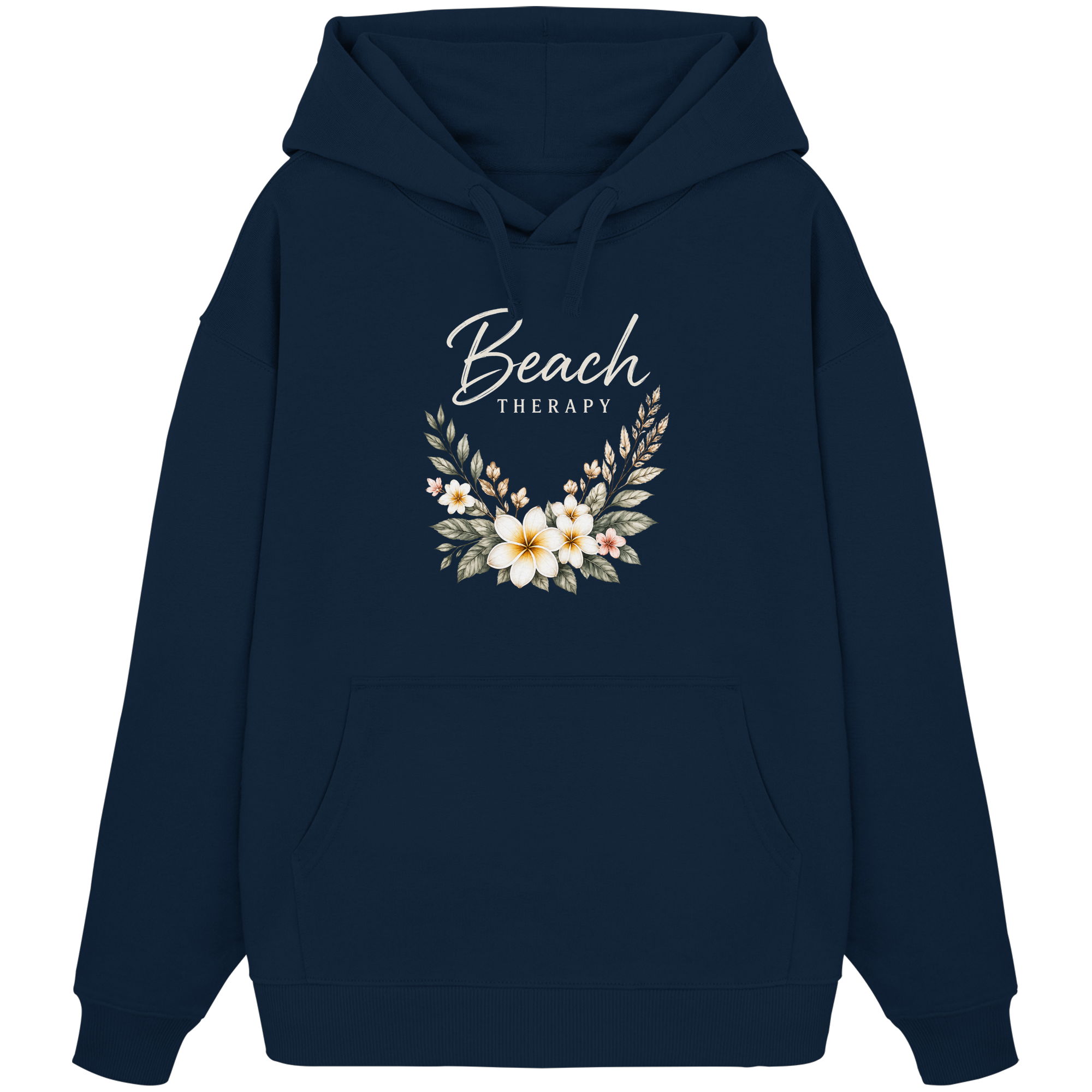 Beach Therapy – Floral Collection | Helle Schrift  - Organic Oversize Hoodie