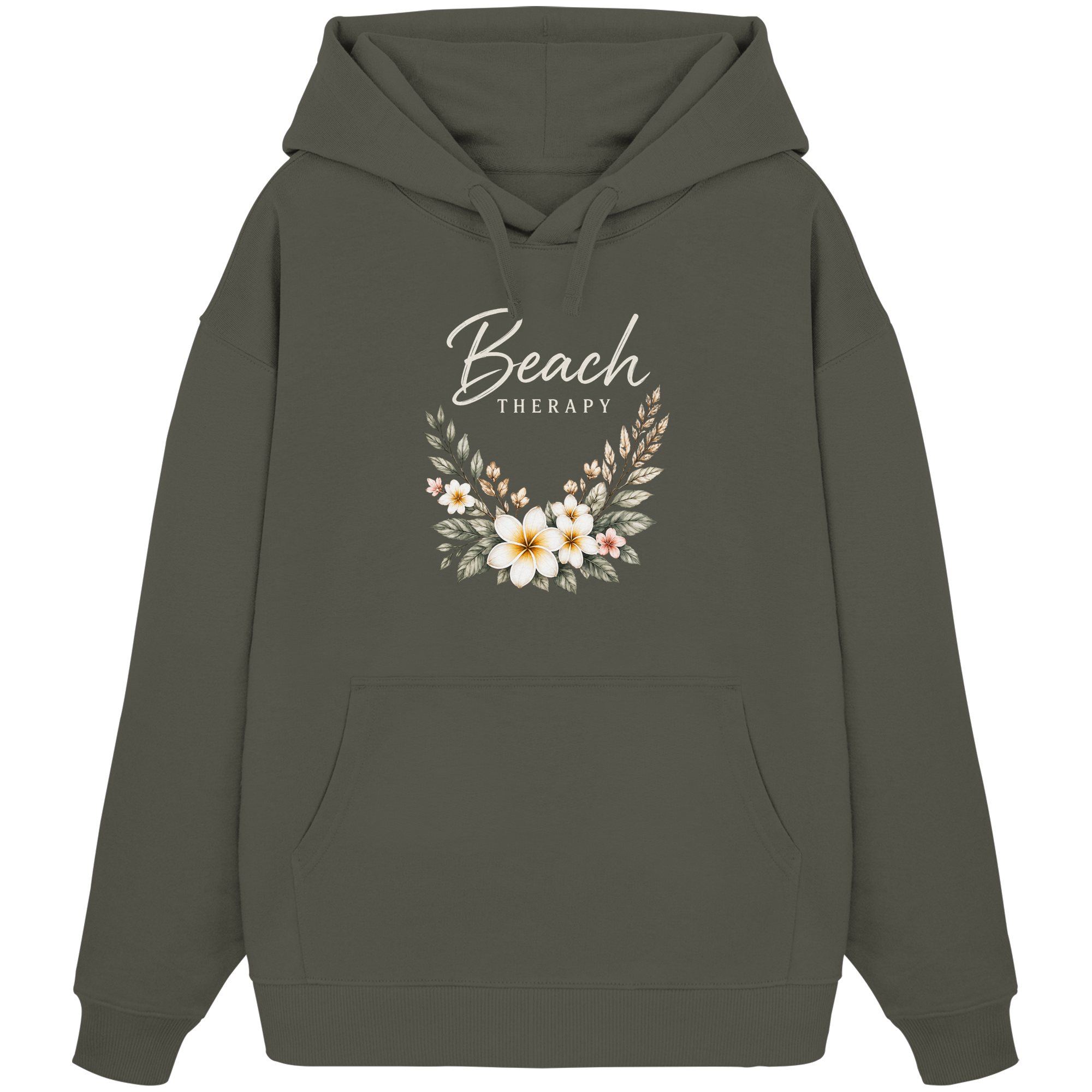 Beach Therapy – Floral Collection | Helle Schrift  - Organic Oversize Hoodie